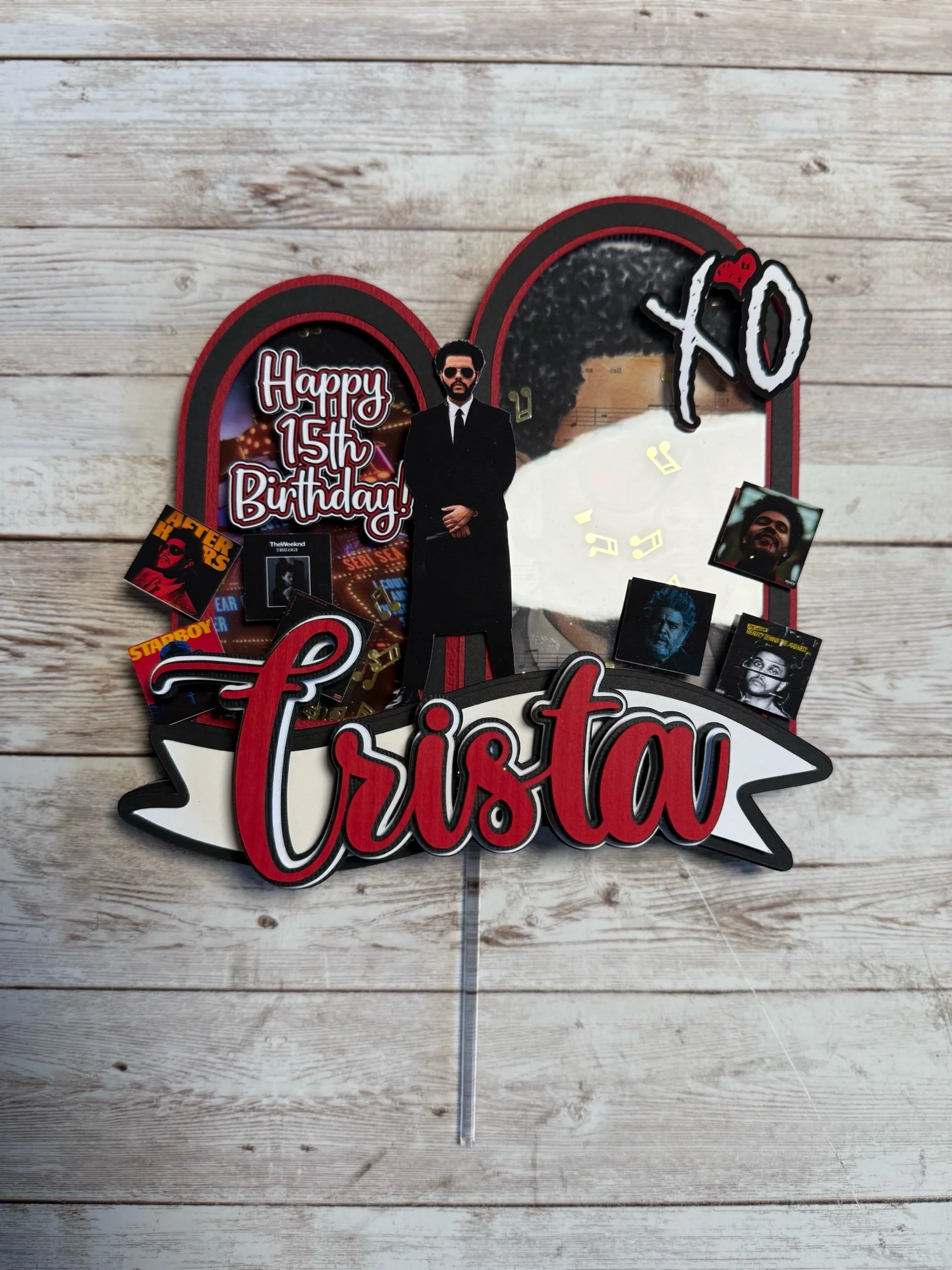 The Weeknd cake topper