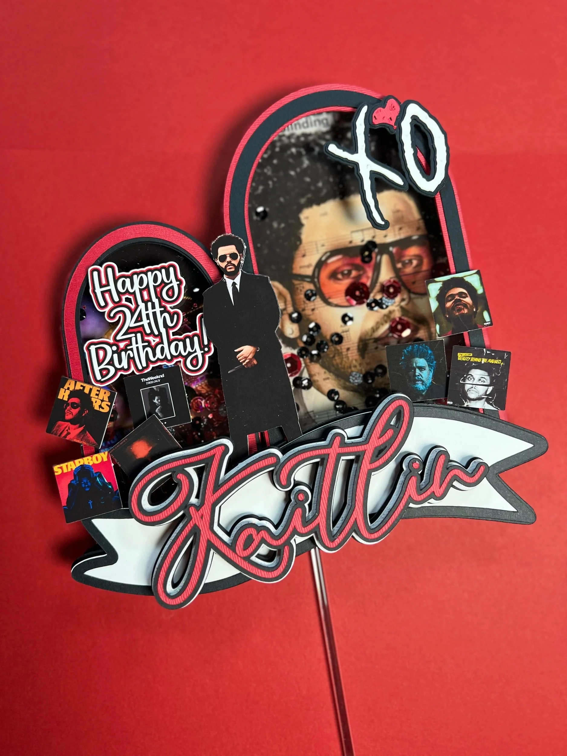 The Weeknd cake topper