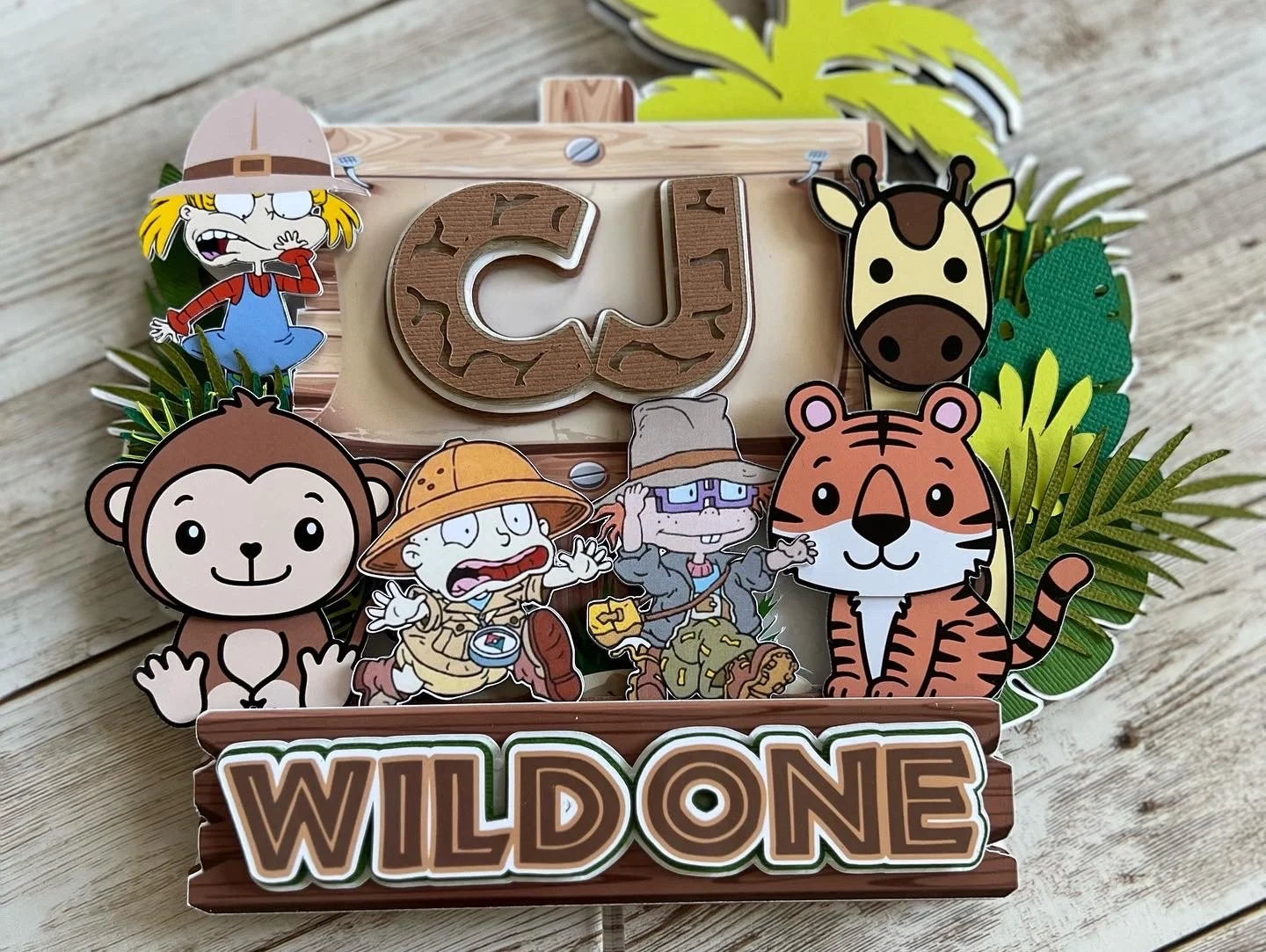 wild one rugrats cake topper