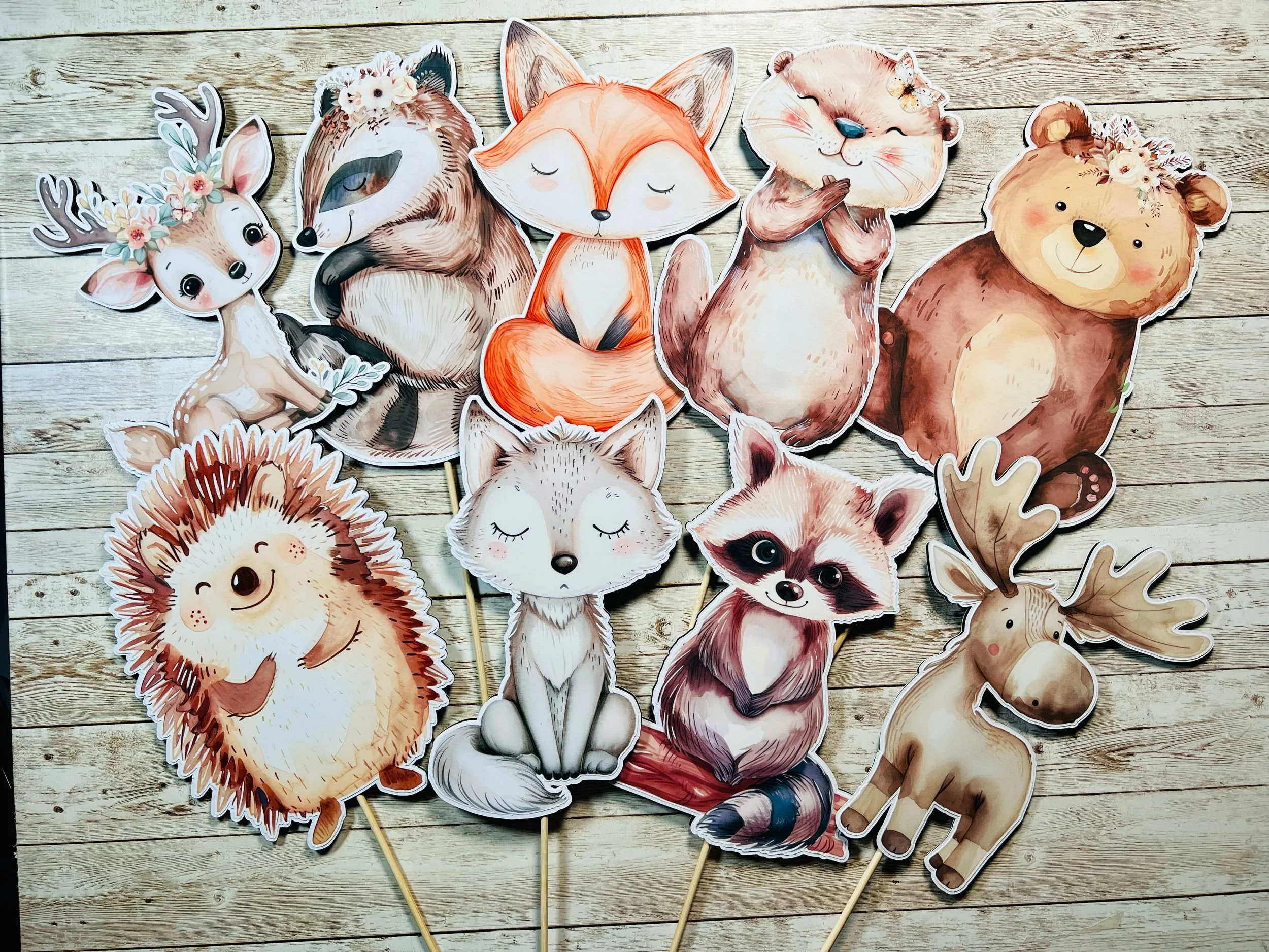 Woodland Animals Baby Shower Centerpieces