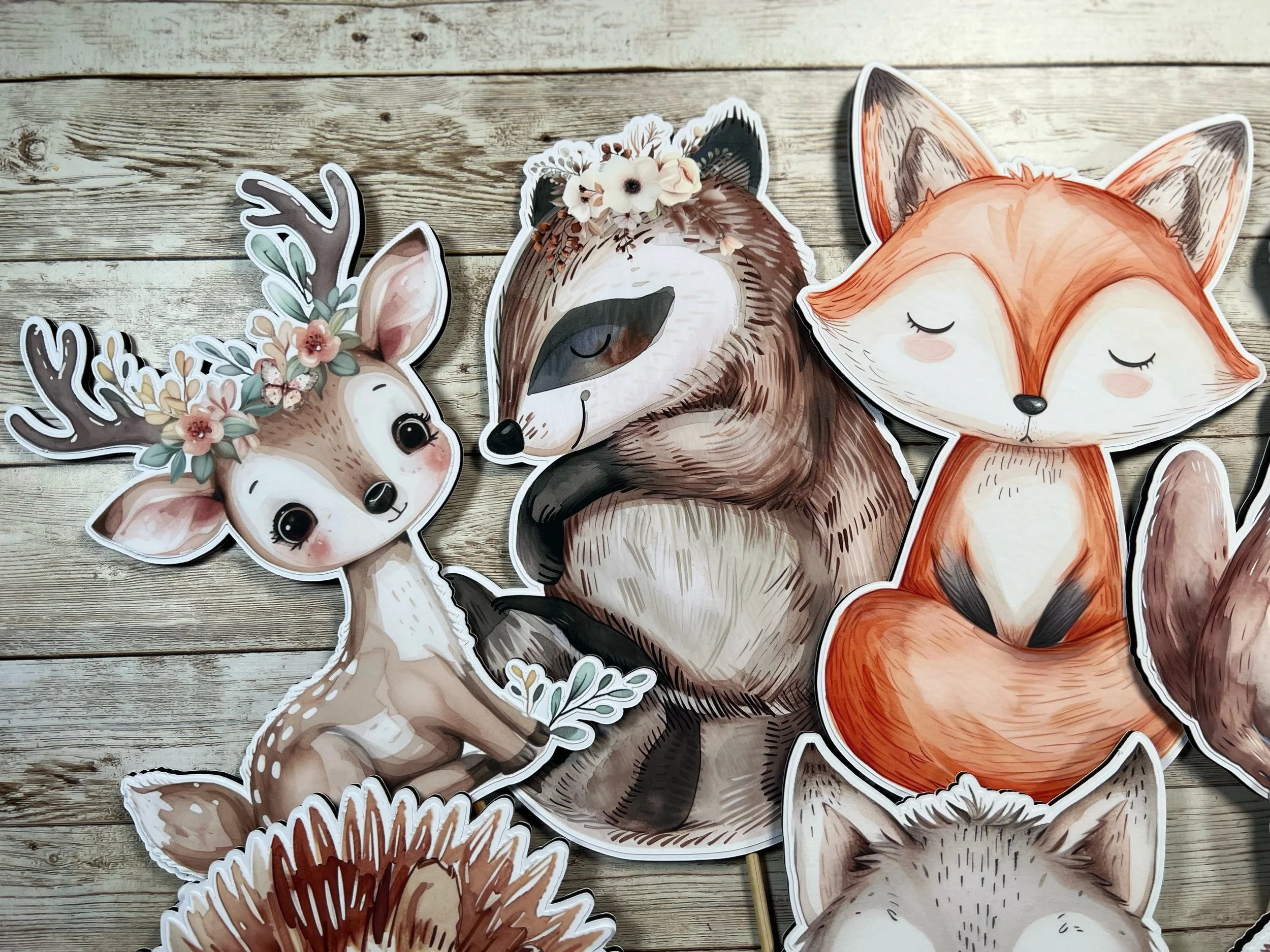 woodland animals centerpieces
