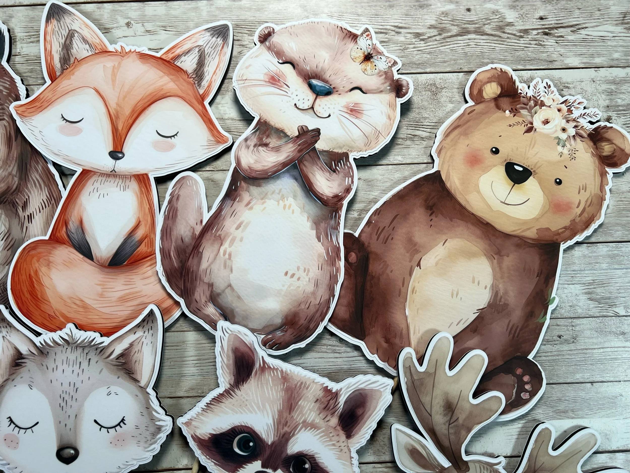 woodland animals centerpieces
