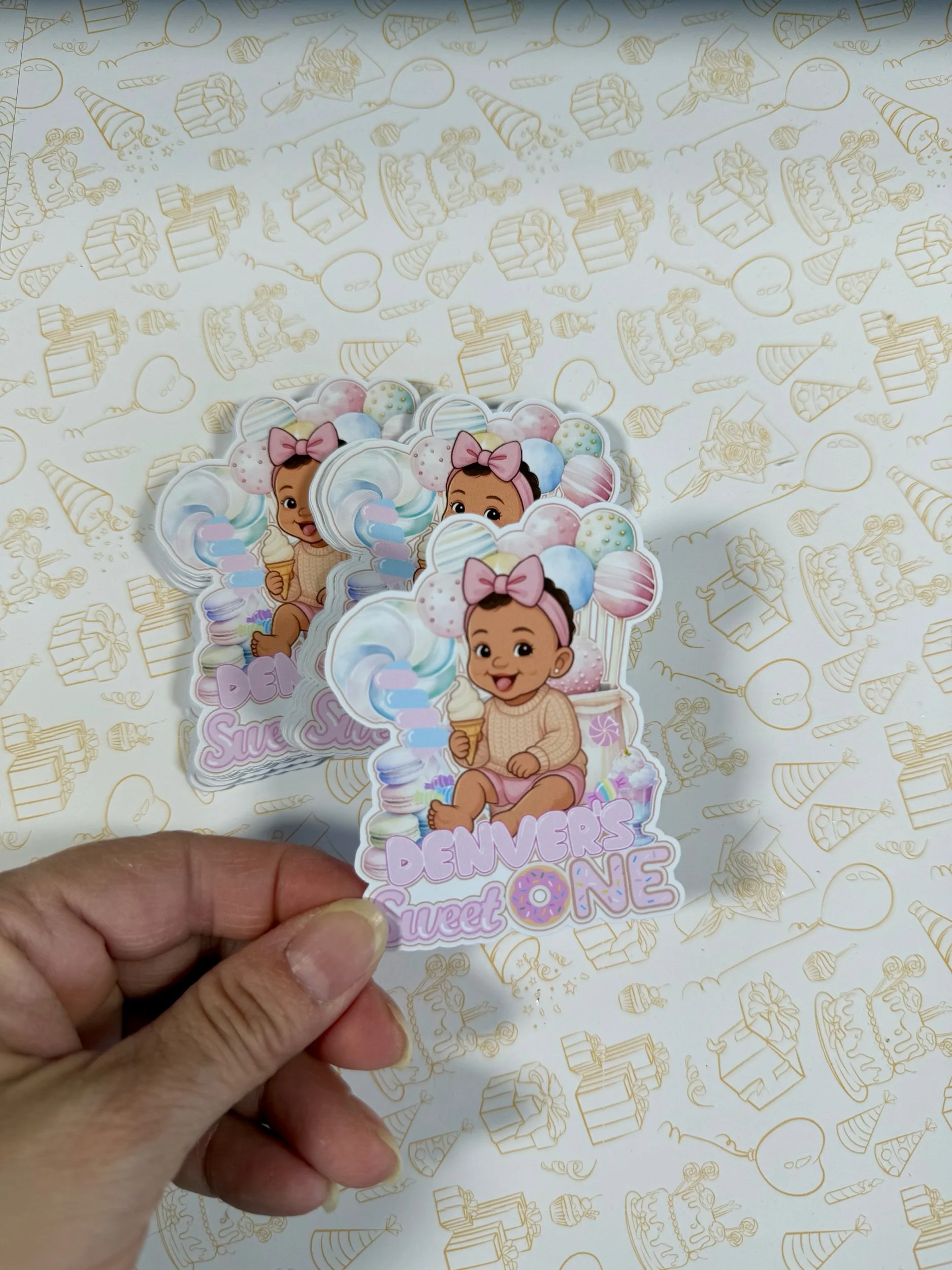 sweet one stickers