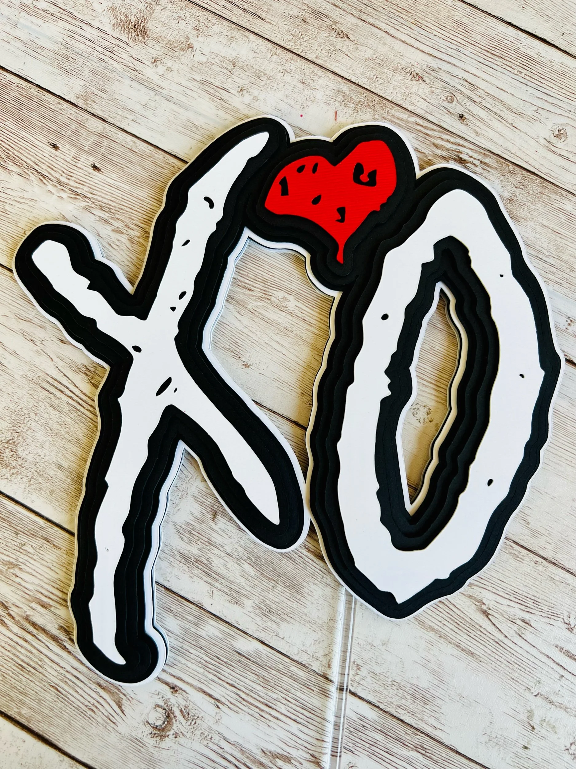 XO Weeknd  Cake Topper