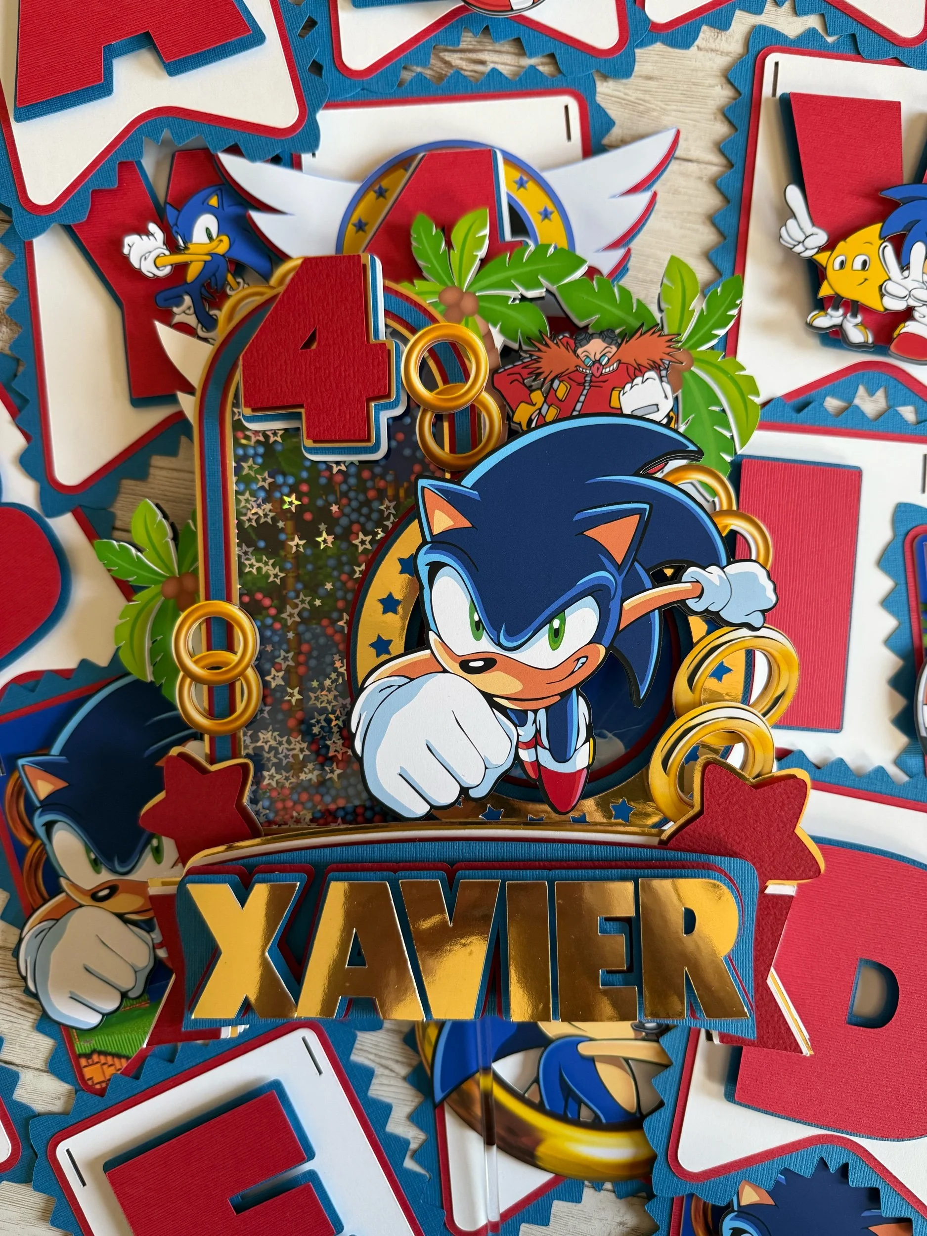 sonic cake topper
