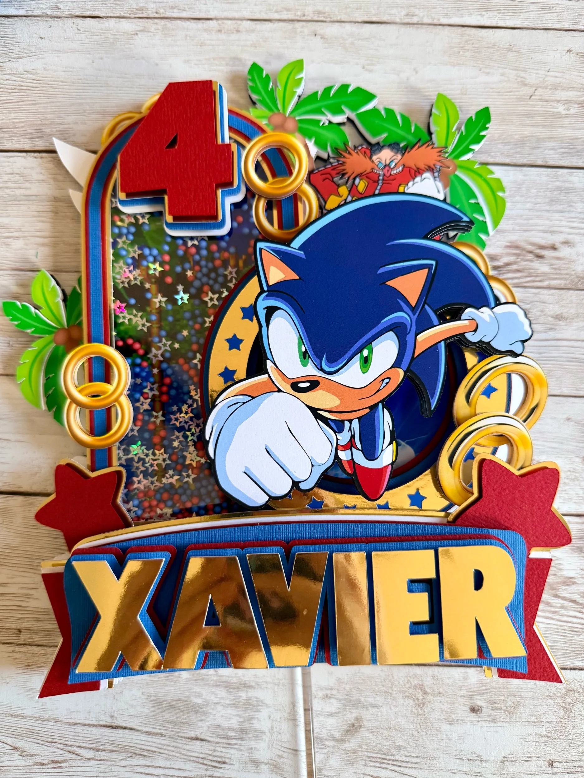 sonic cake topper