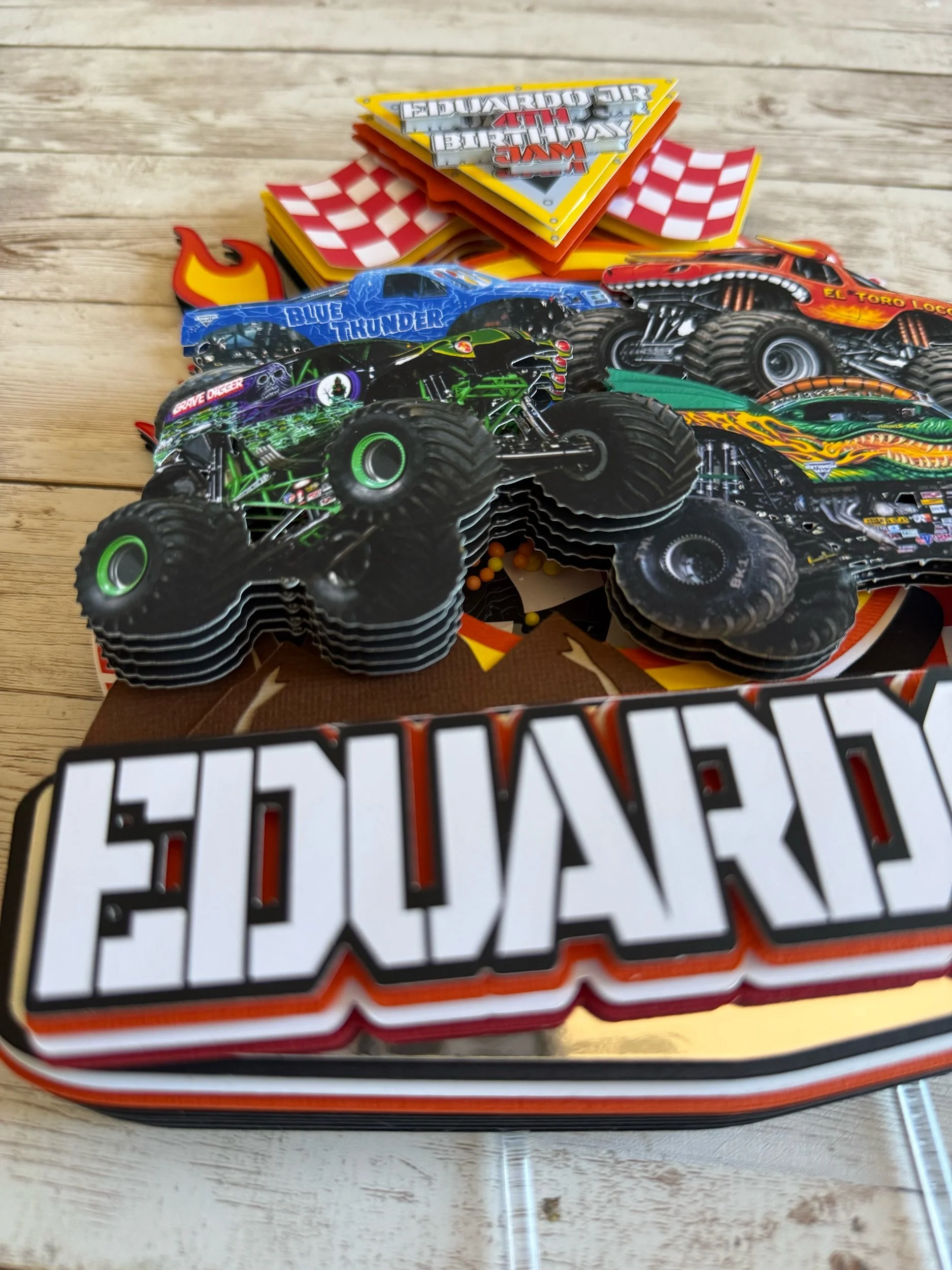 monster jam cake topper