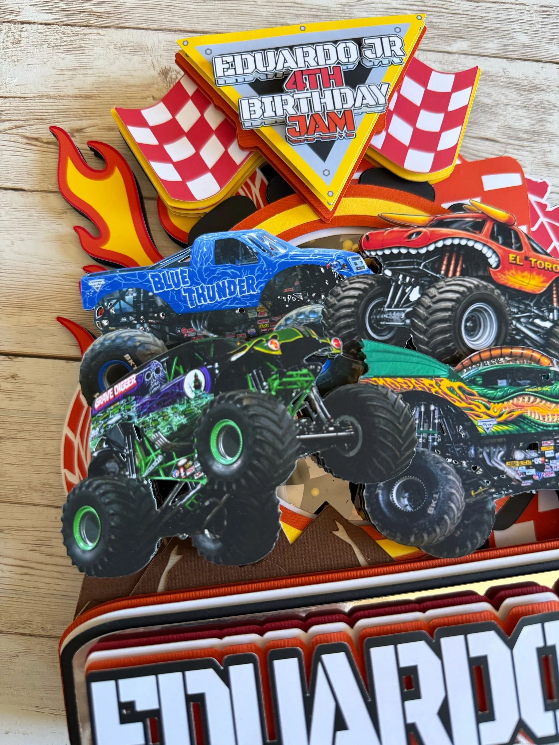 monster jam cake topper