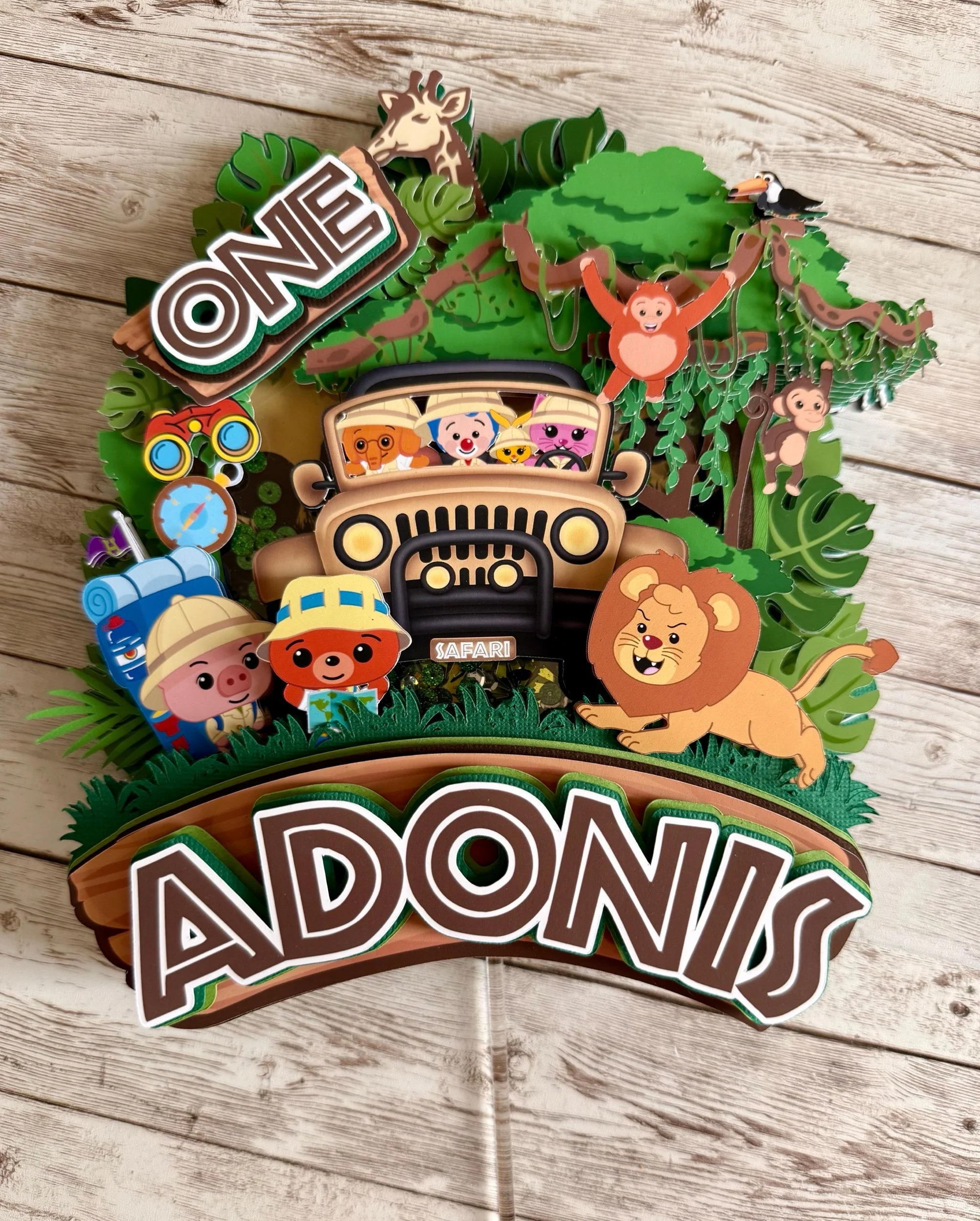 Plim Plim Safari Cake topper