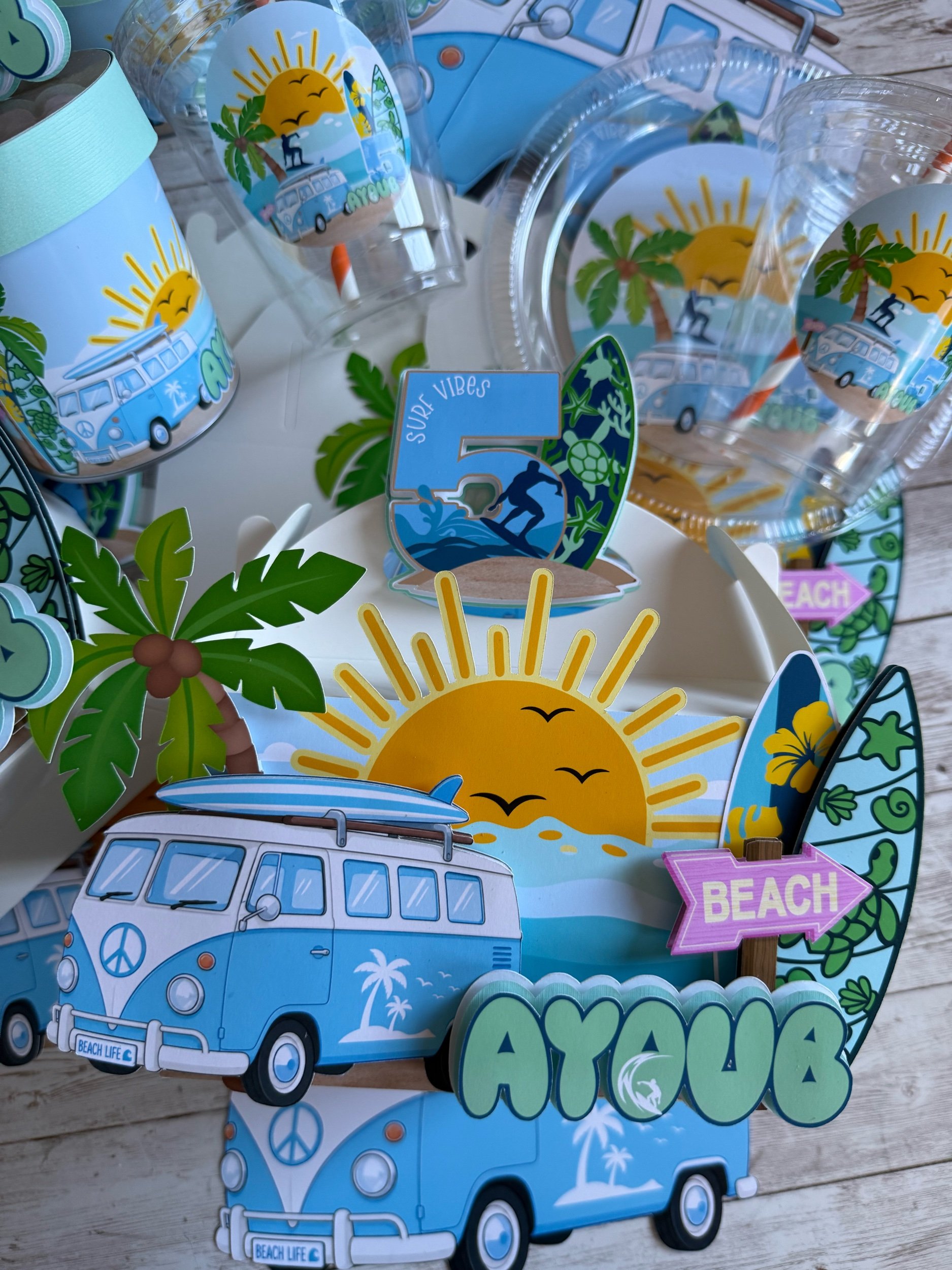beach van favor boxes