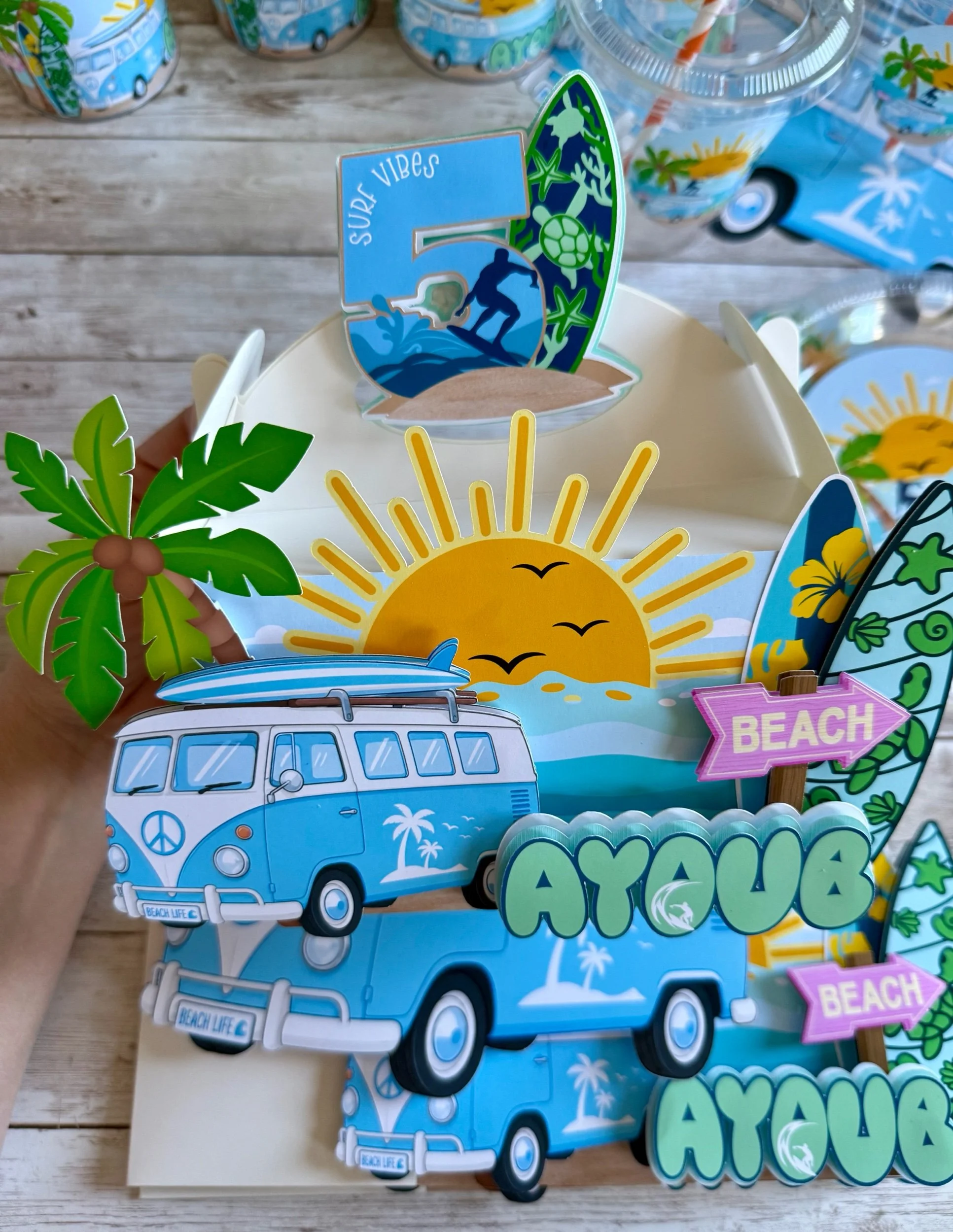 surf up favor boxes