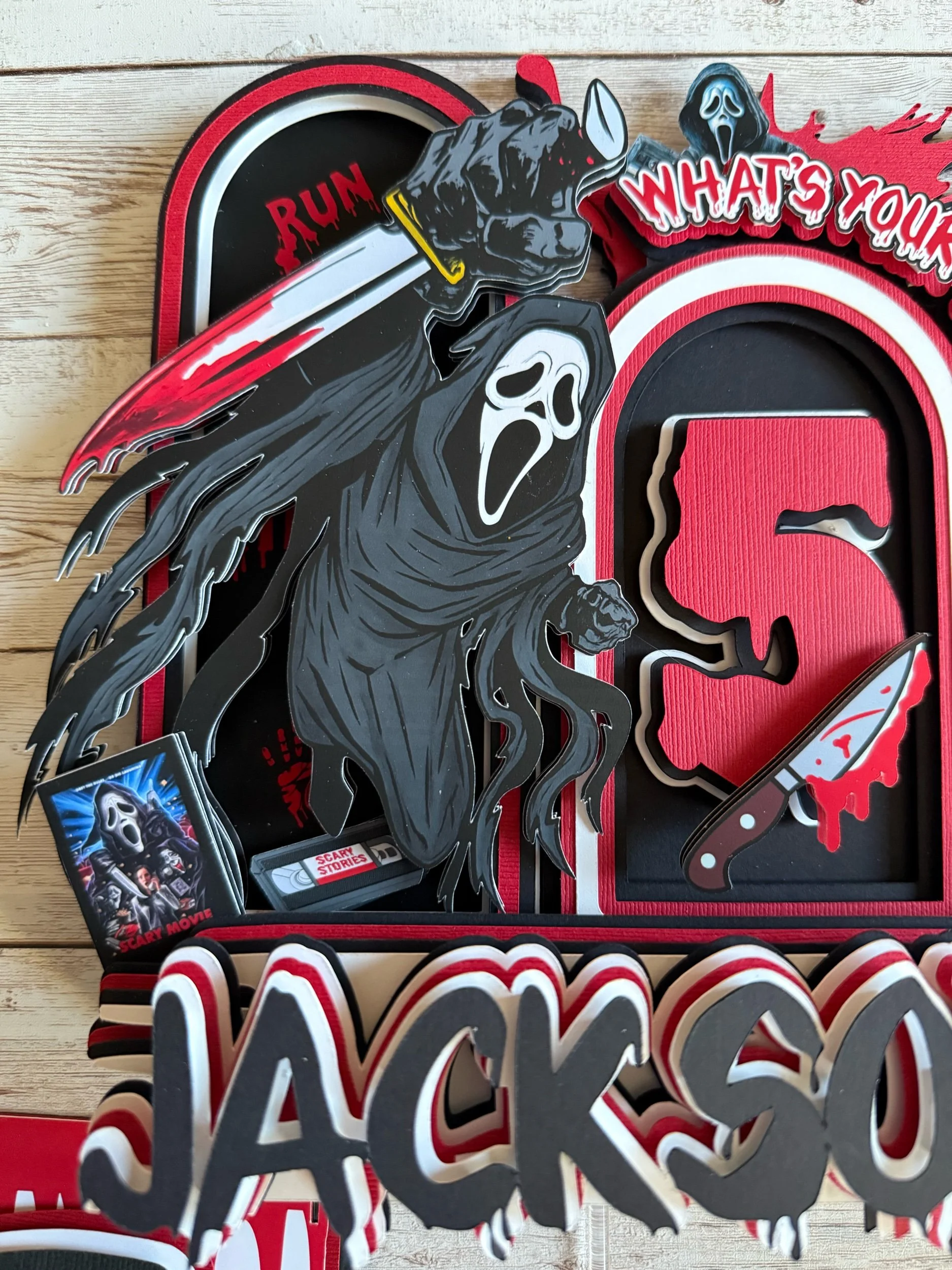 scary movie cake topper