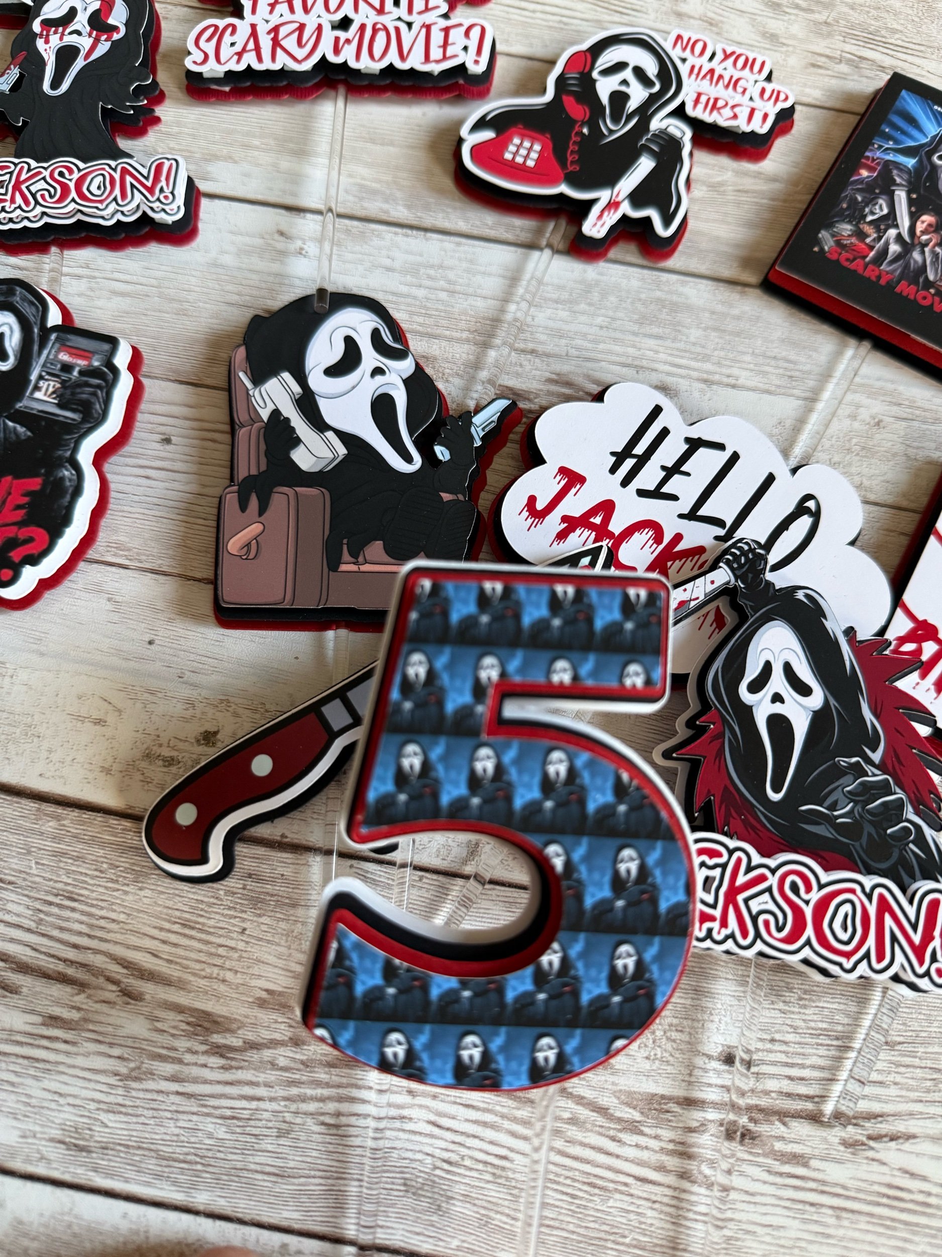 scary movie cupcake toppers