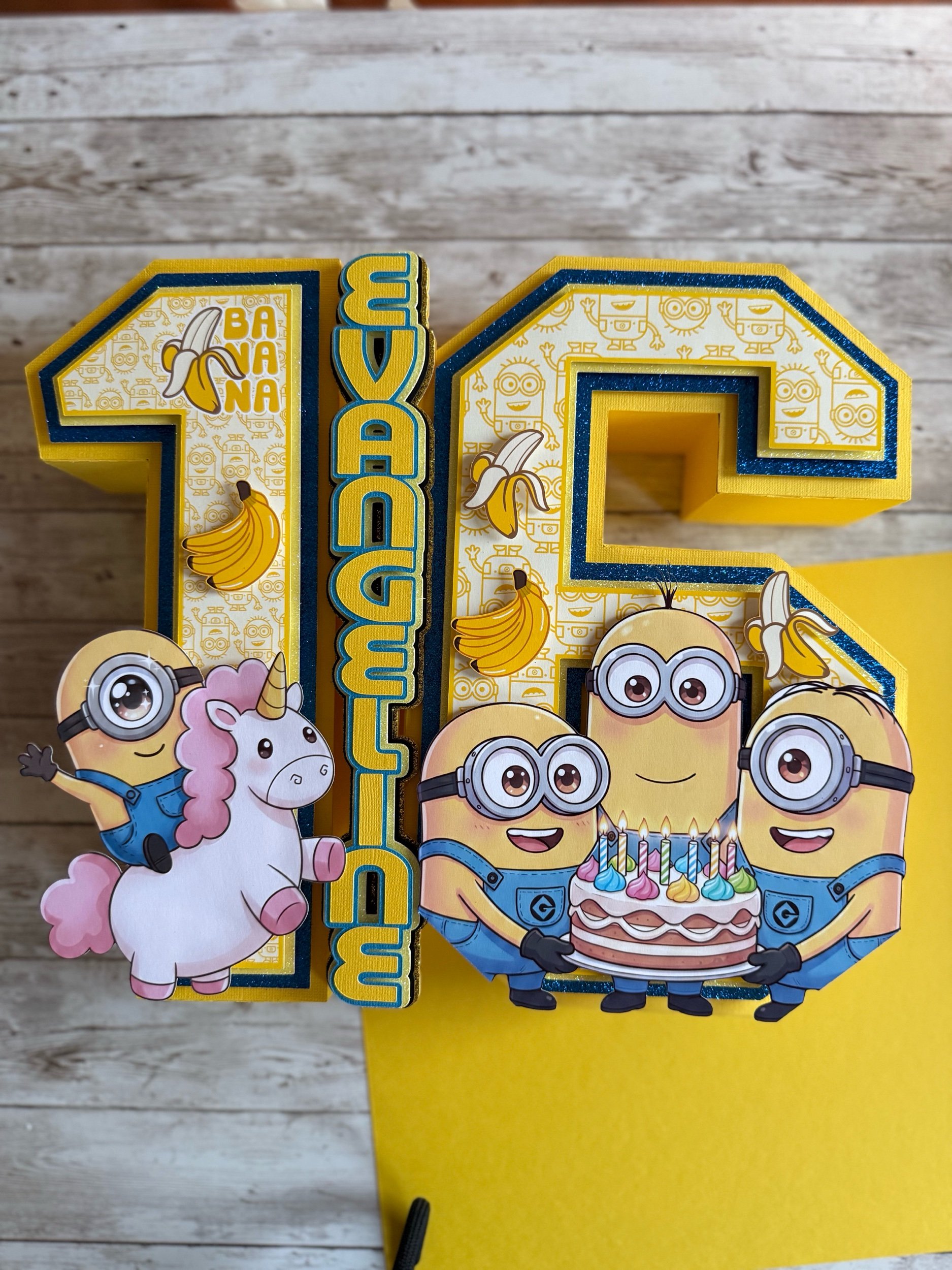 minions 3d numbers