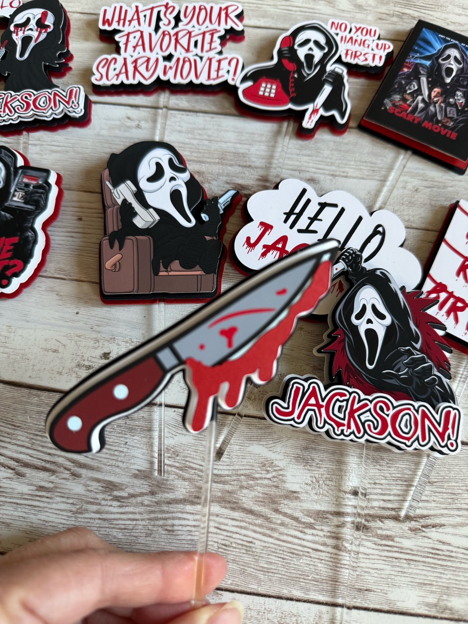 ghost face cupcake toppers