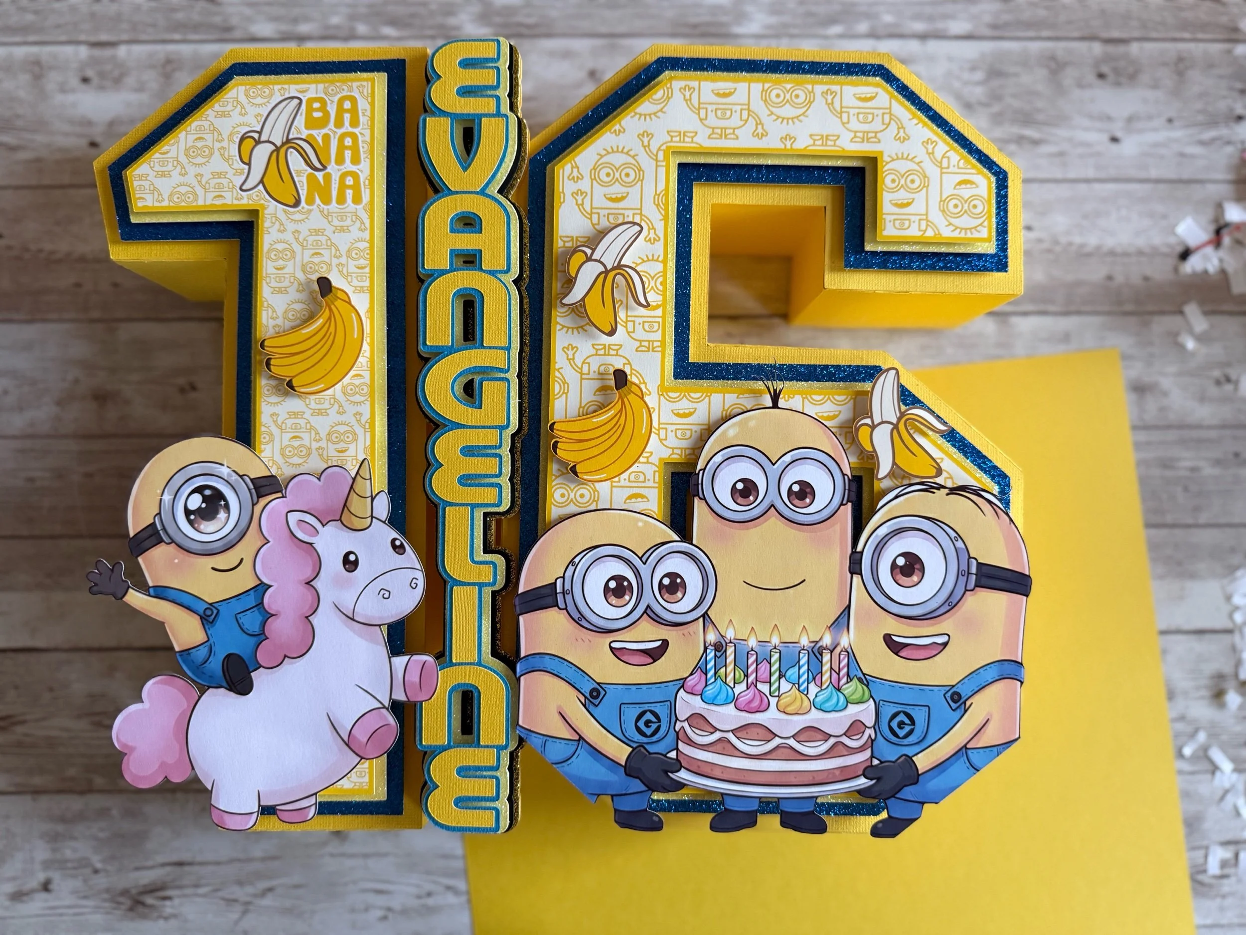 minions 3d numbers
