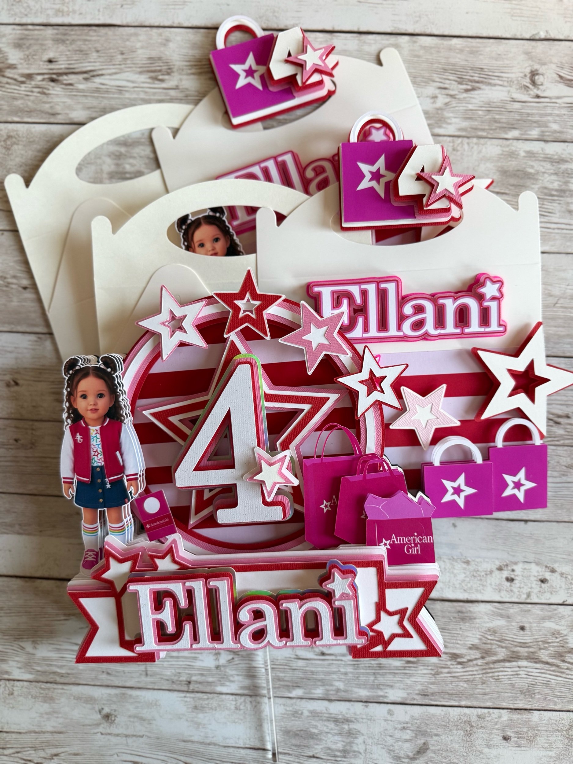 american girl cake topper
