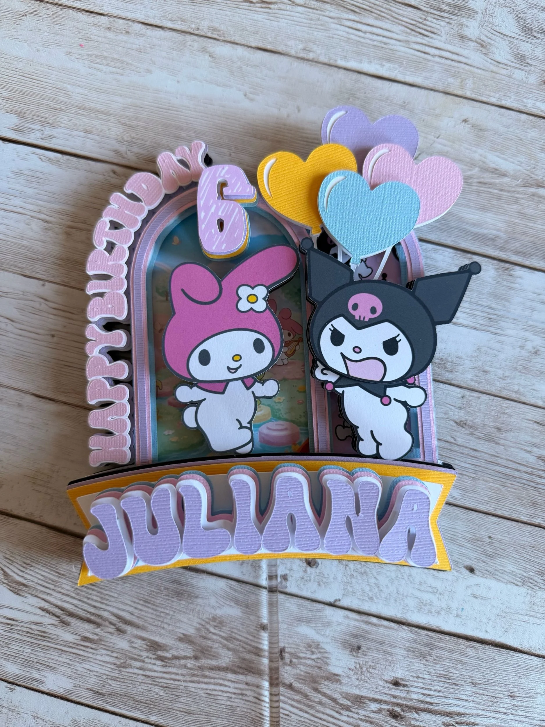 my melody kuromi cake topper