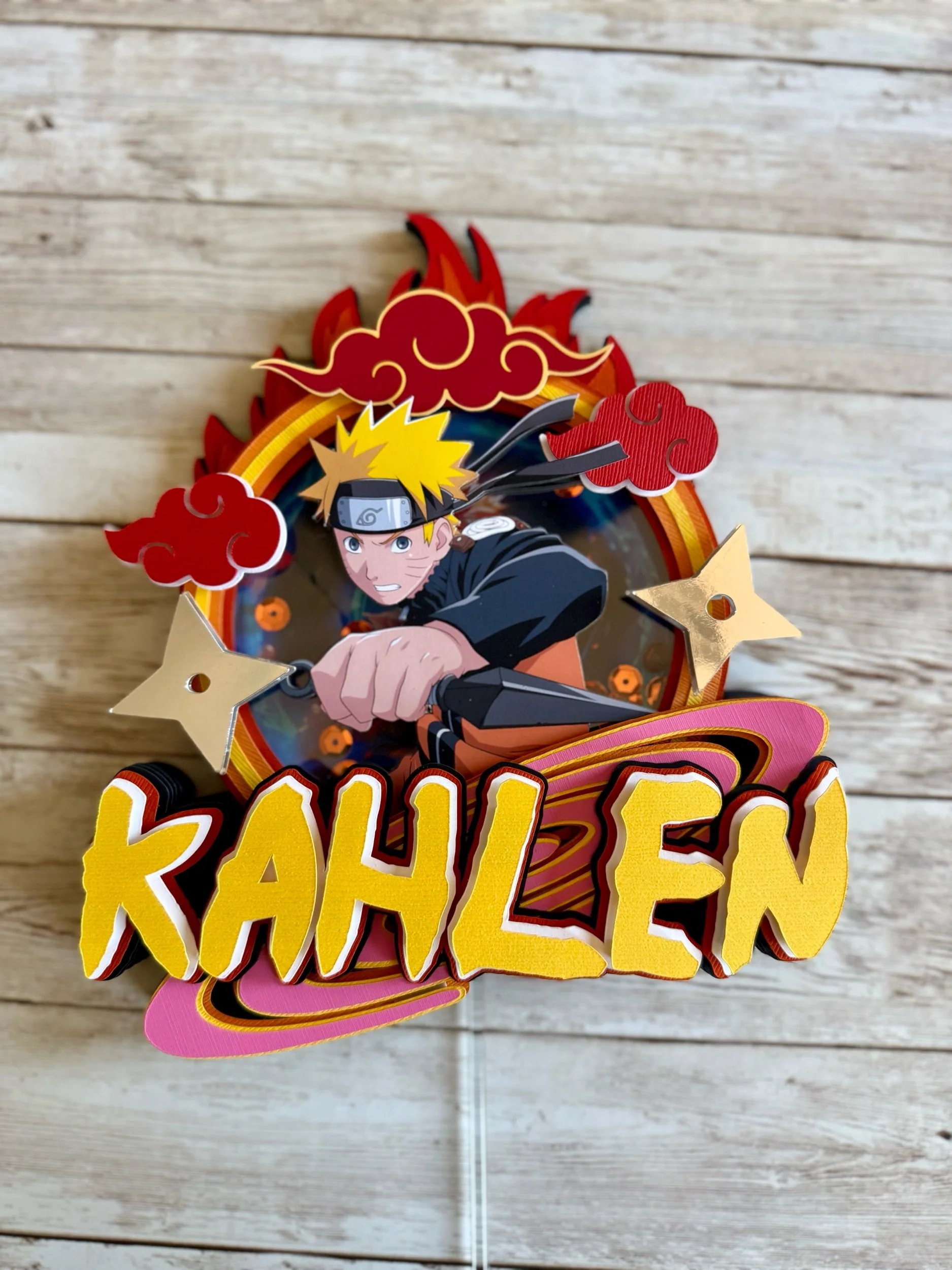 Personalized Anime Ninja Cake Topper