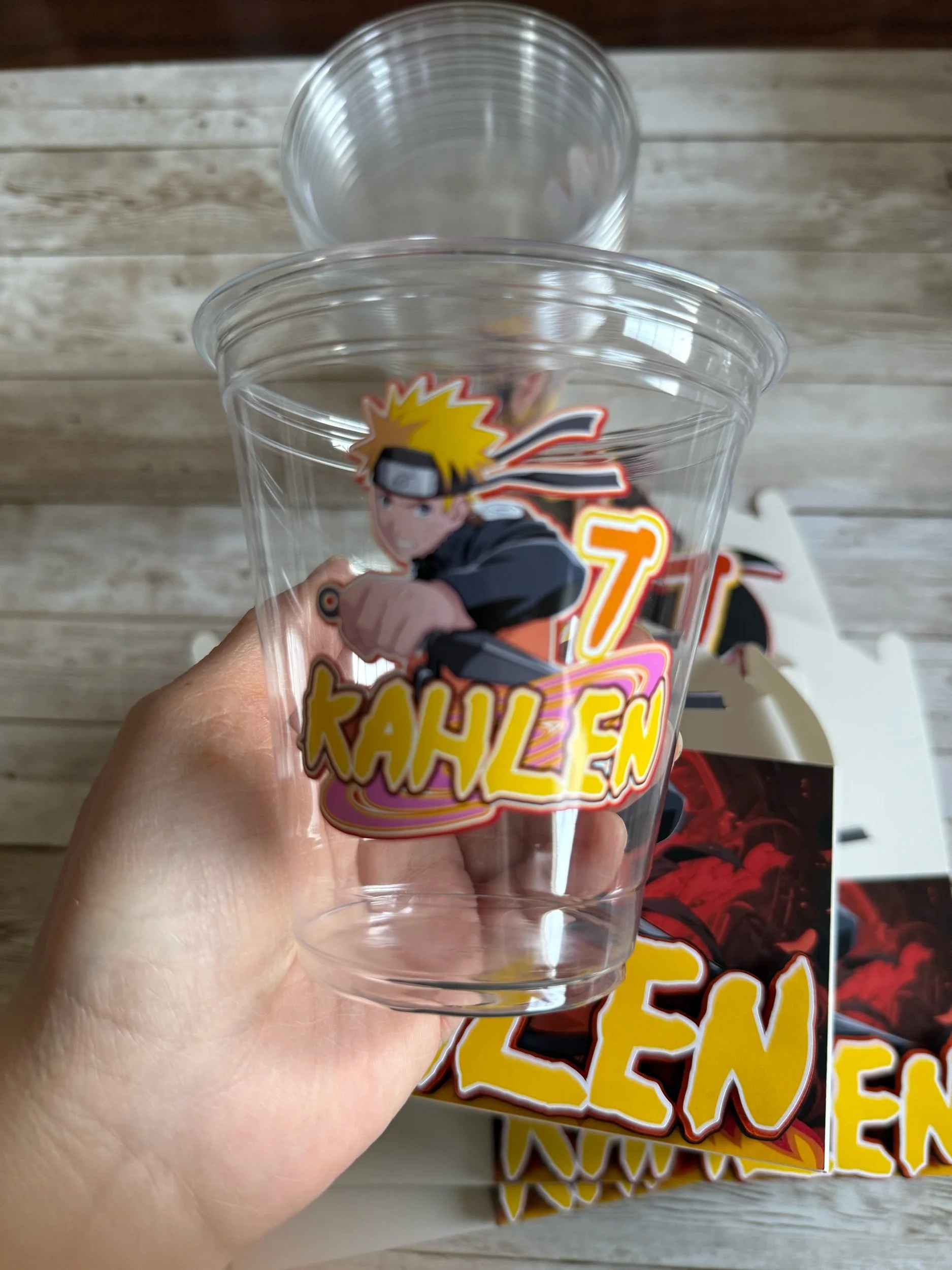 Naruto personalized cups