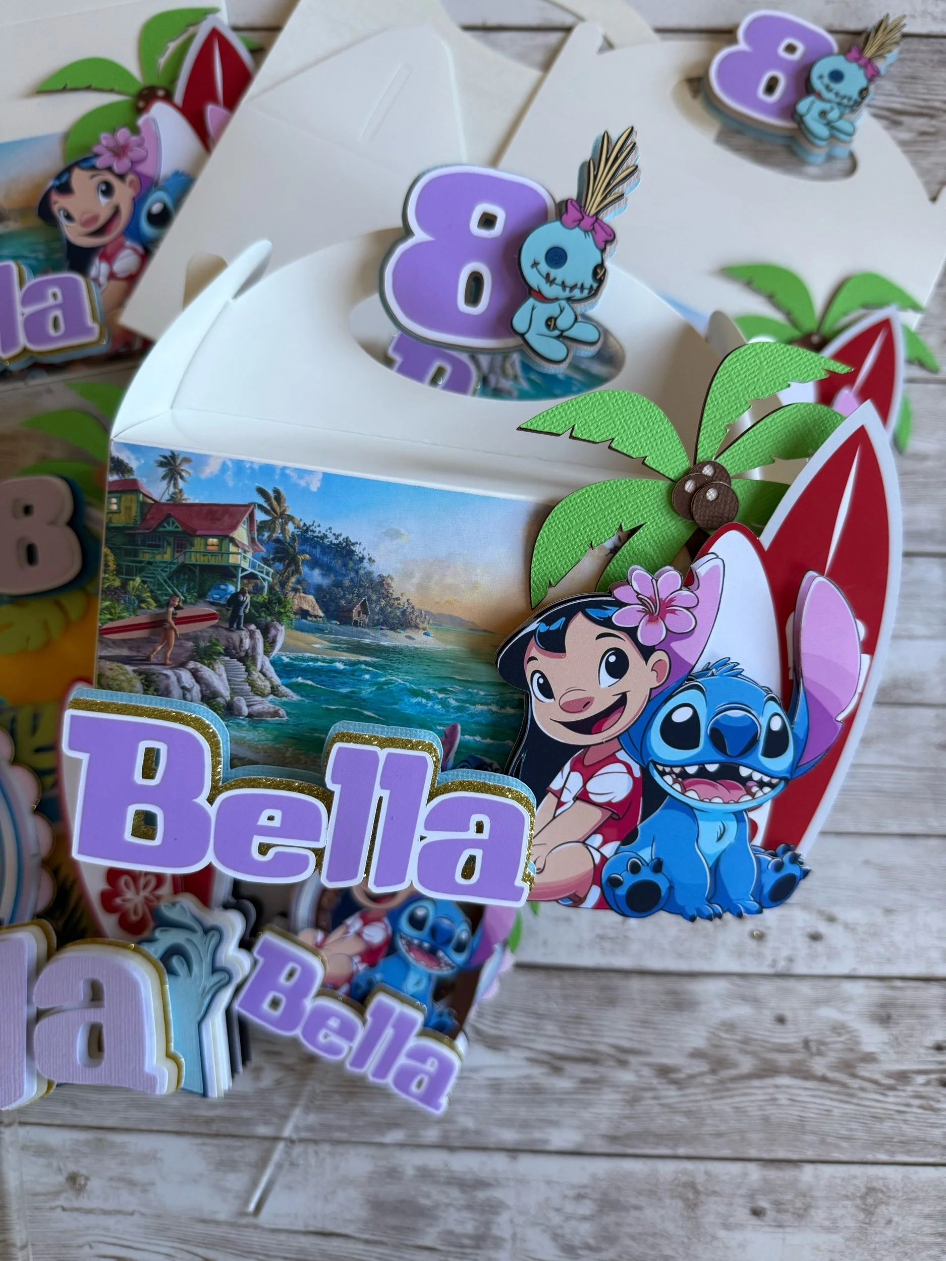 Stitch favor boxes