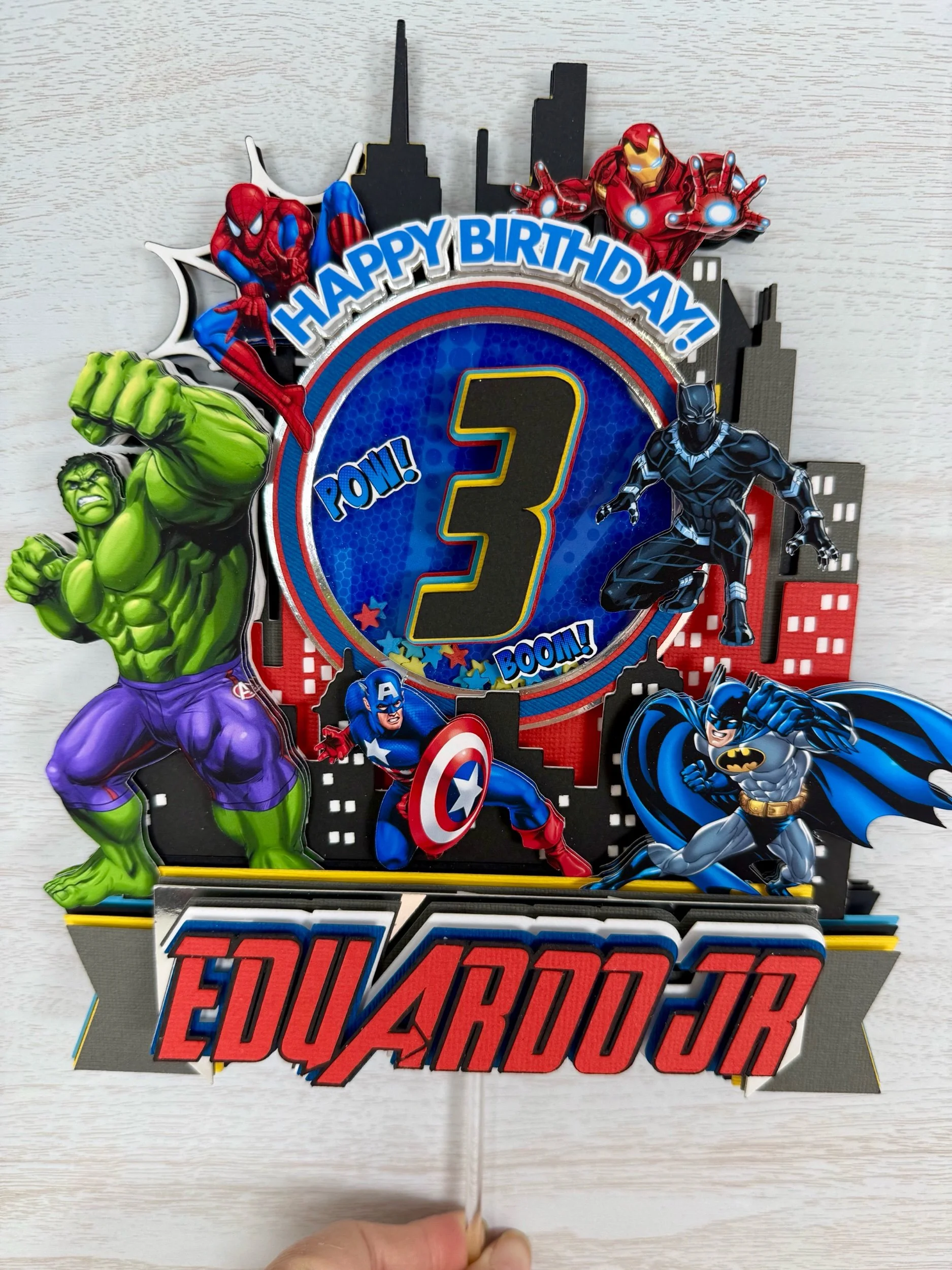 marvel cake topper