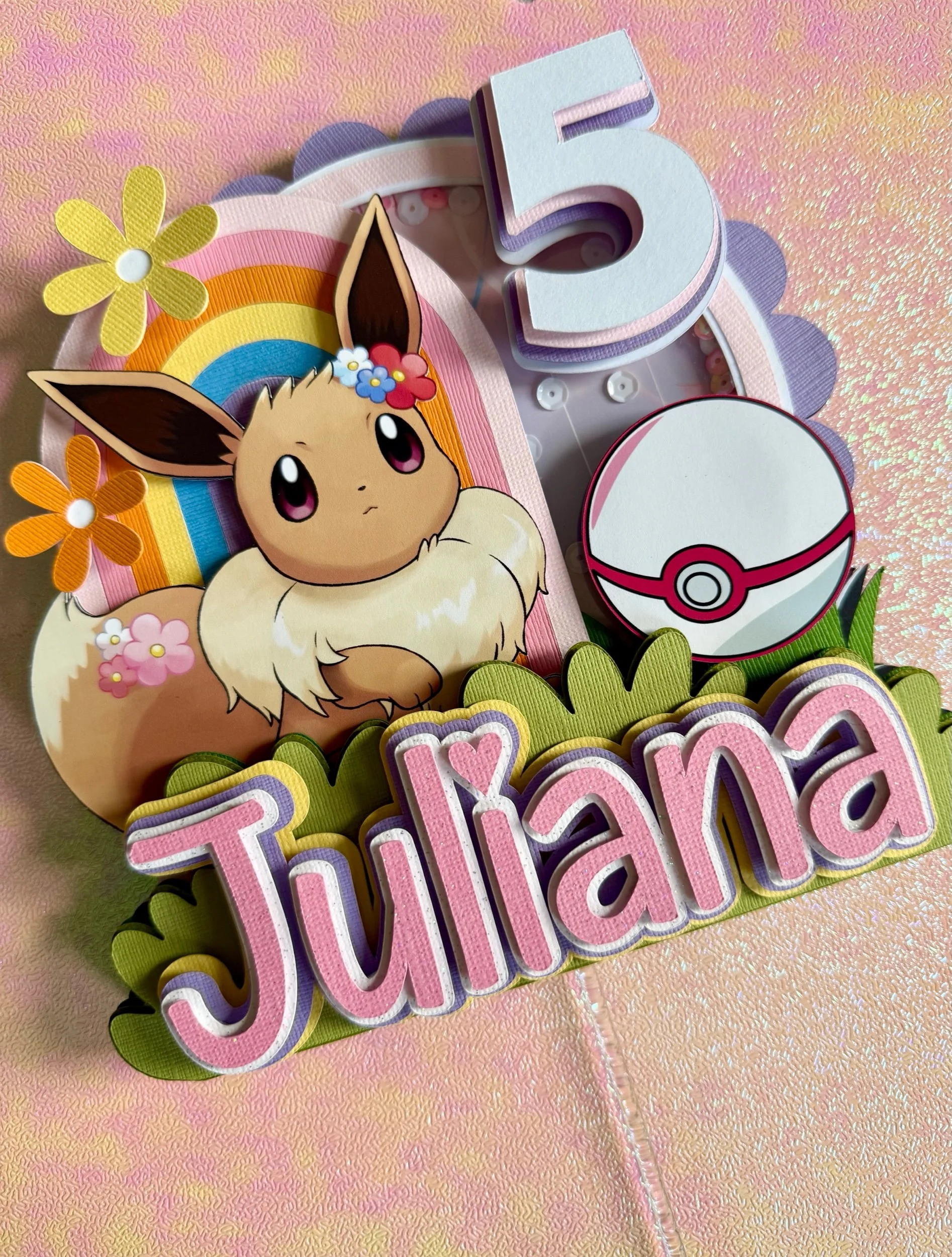 Personalized Eevee Cake Topper