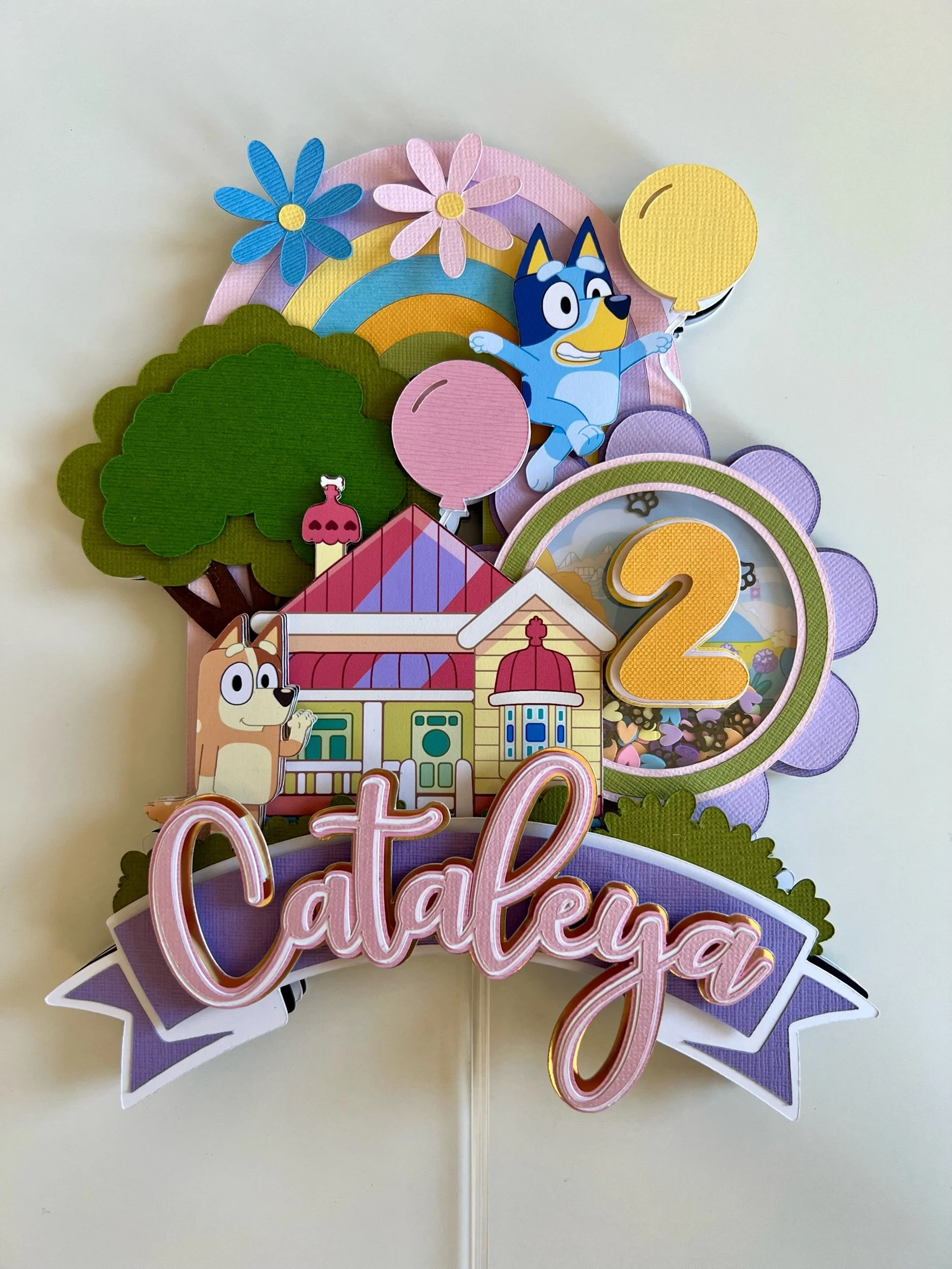 Bluey Personalized Birthday Cake Topper