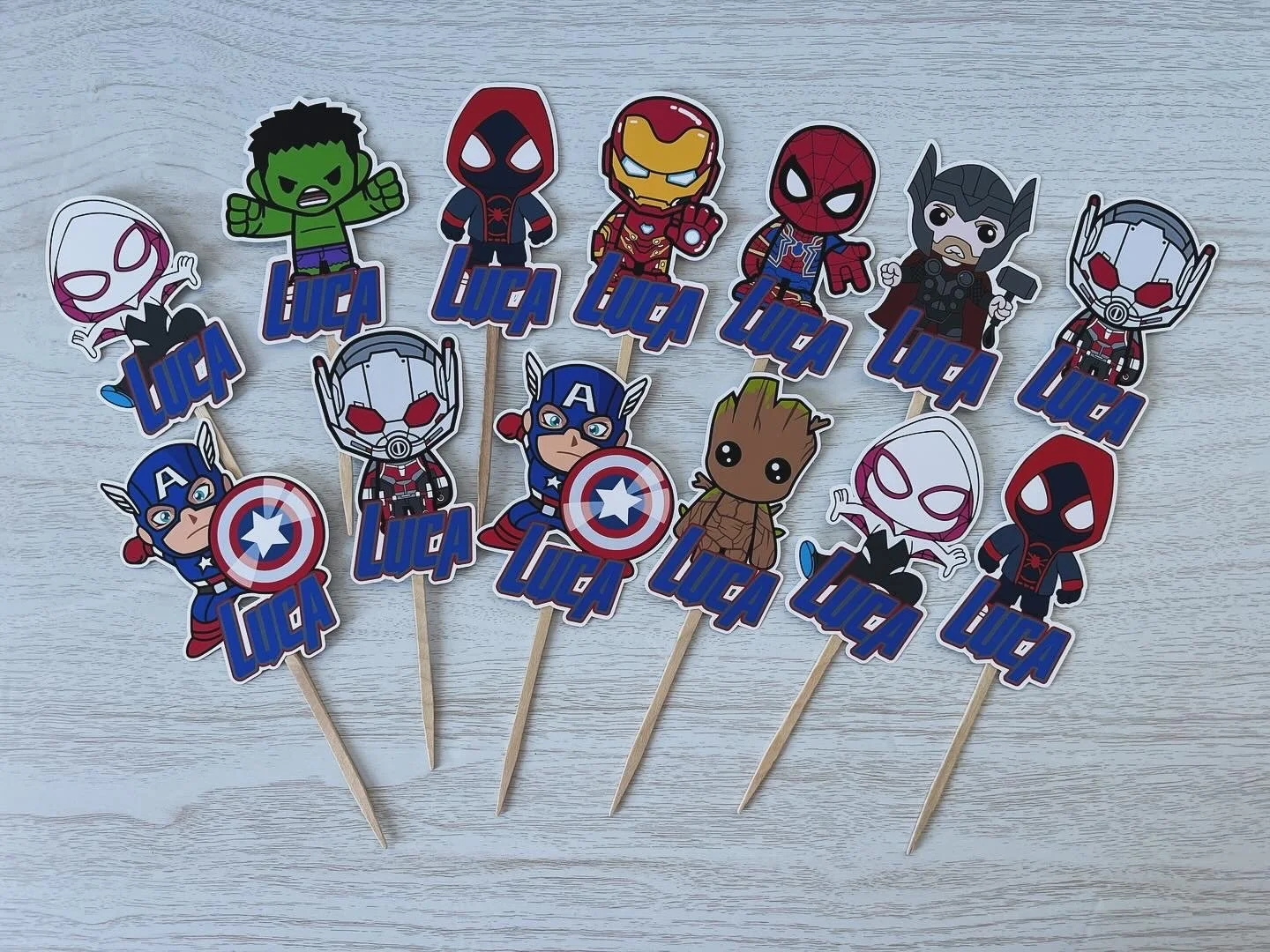 Marvel Superhero Cupcake Toppers
