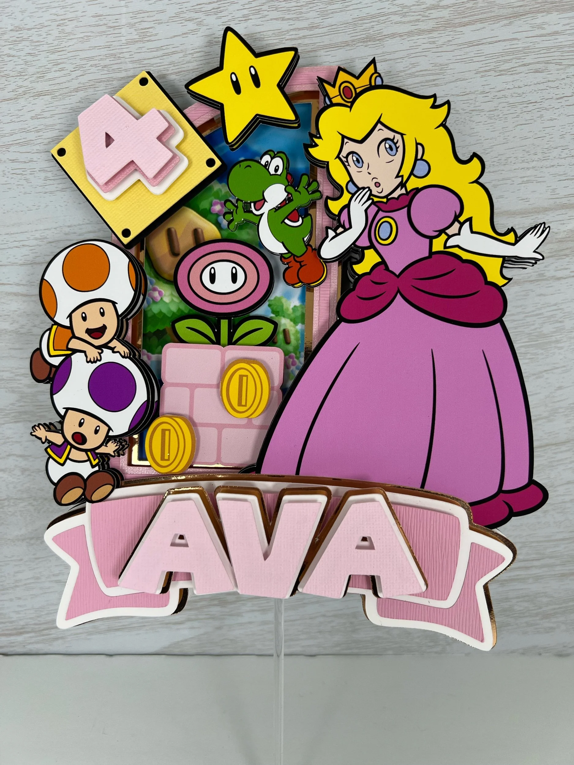 Princess peach cake topper