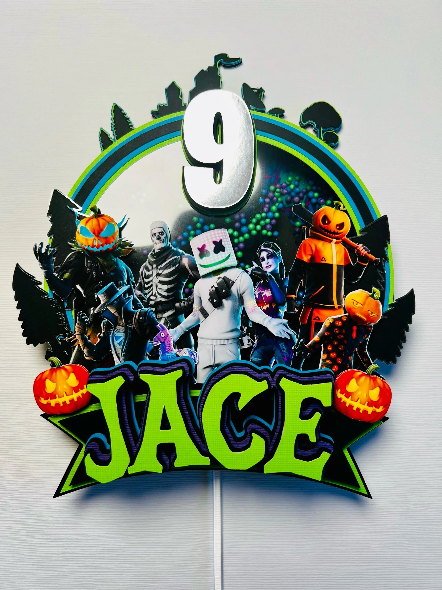 Personalized Fortnite Cake Topper