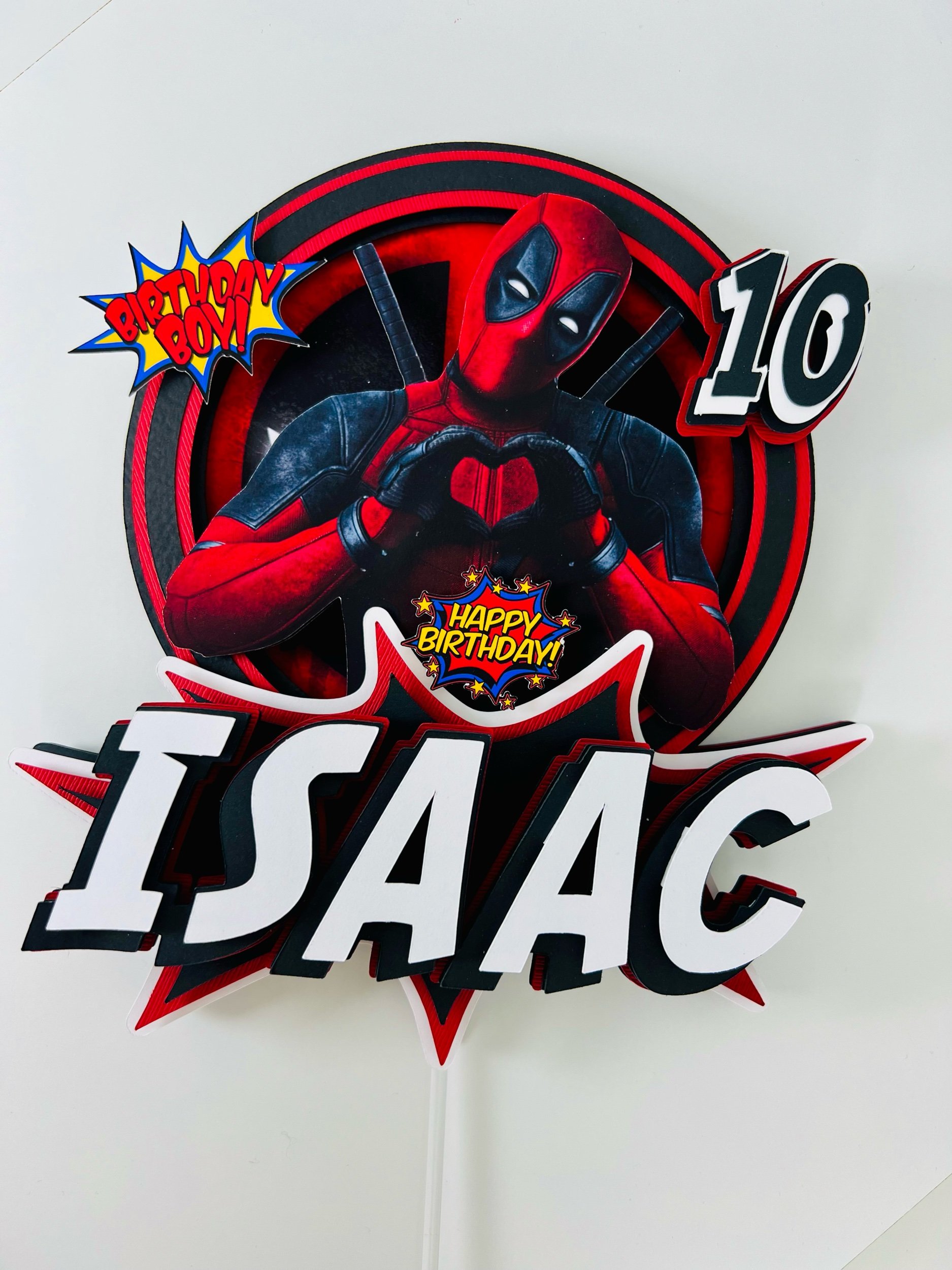 Personalized Deadpool Cake Topper