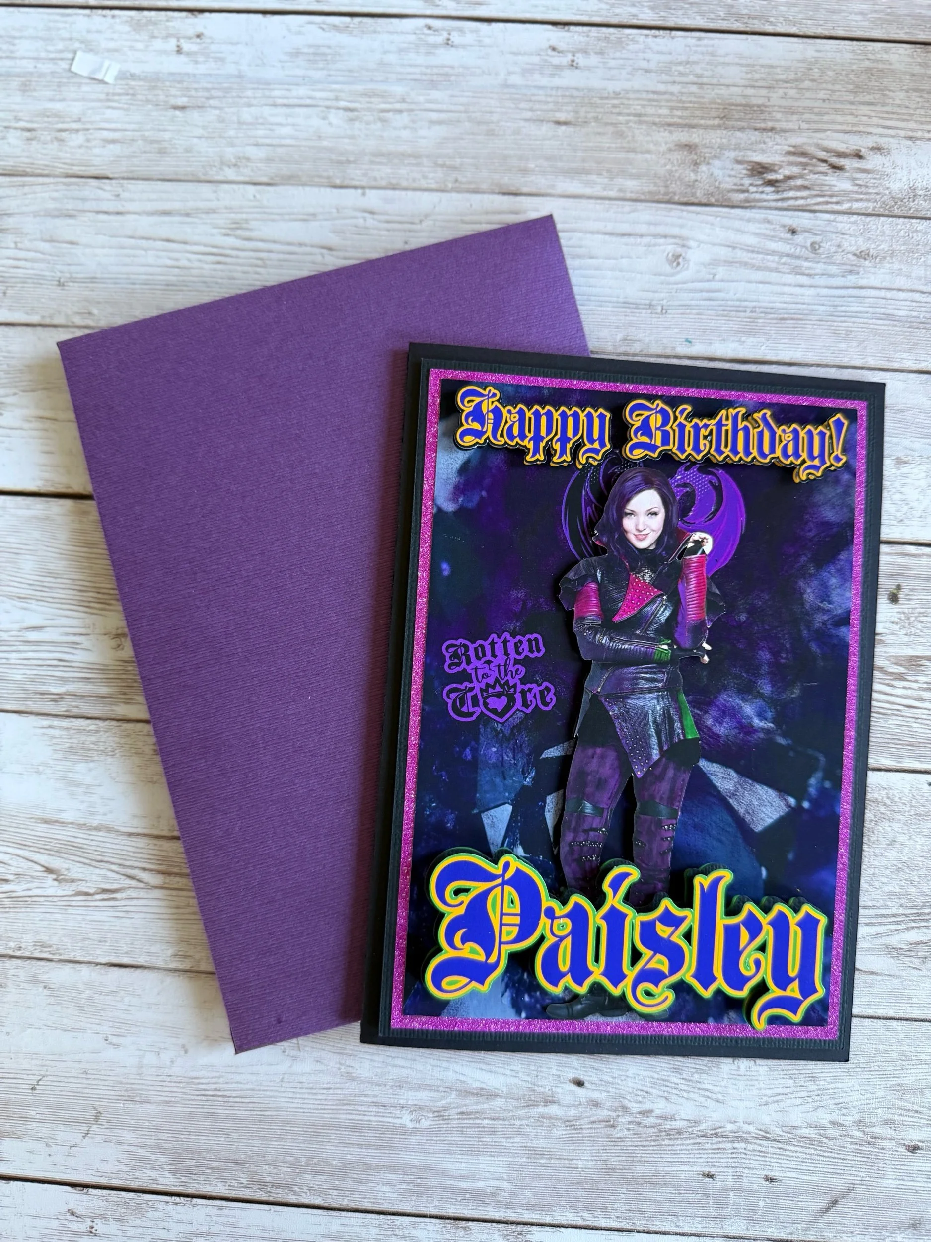 Personalized Descendants Birthday Card
