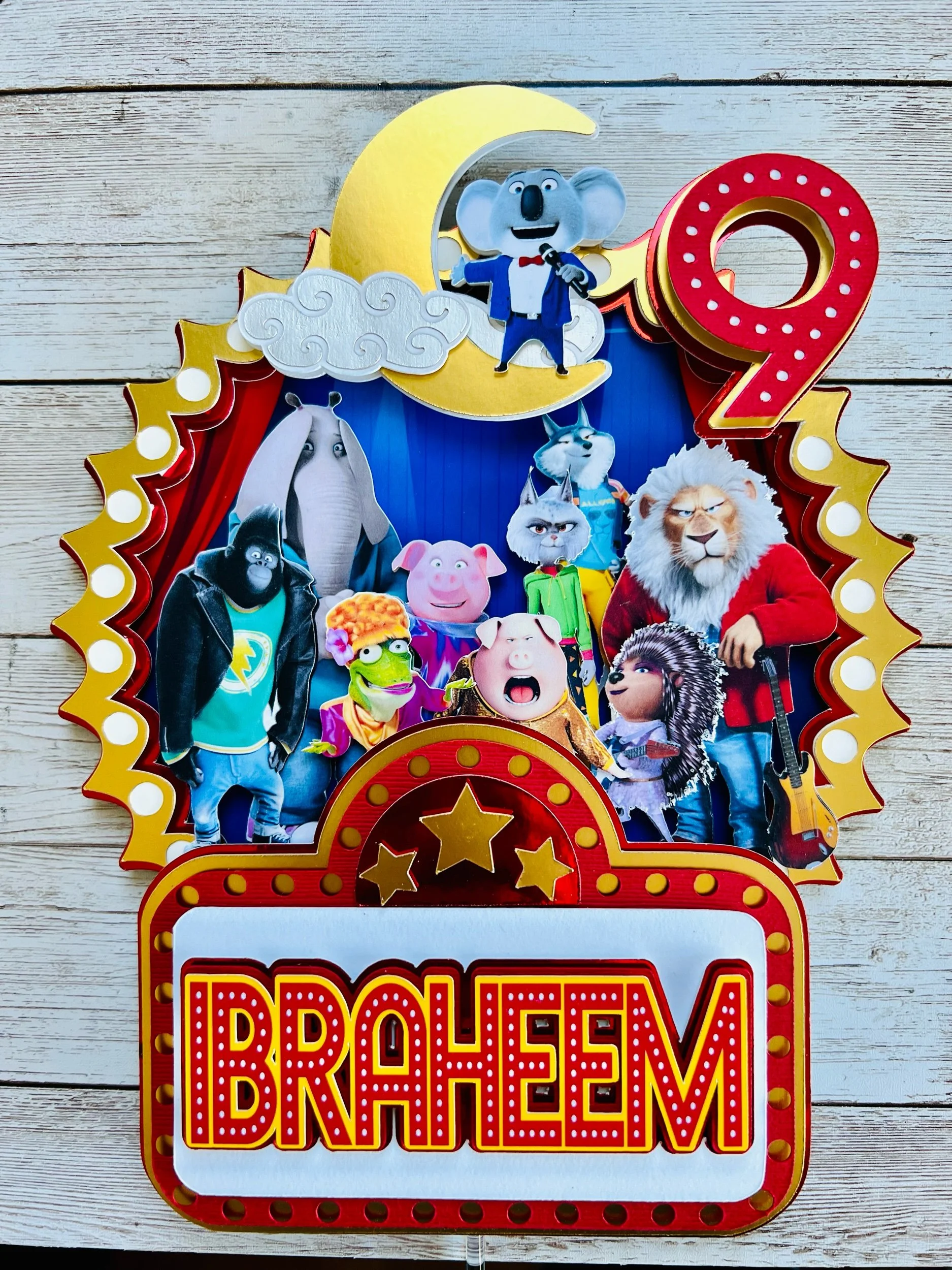sing cake topper