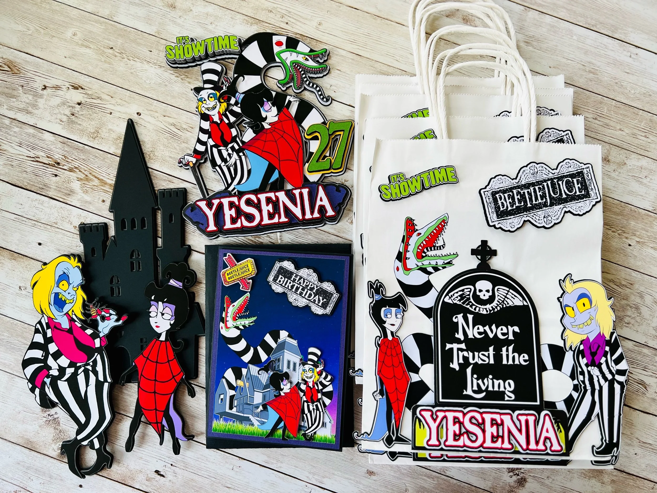 beetlejuice cake topper