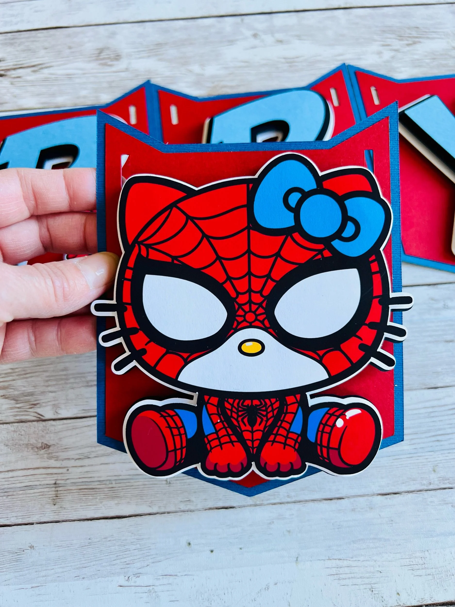 hello kitty spiderman banner