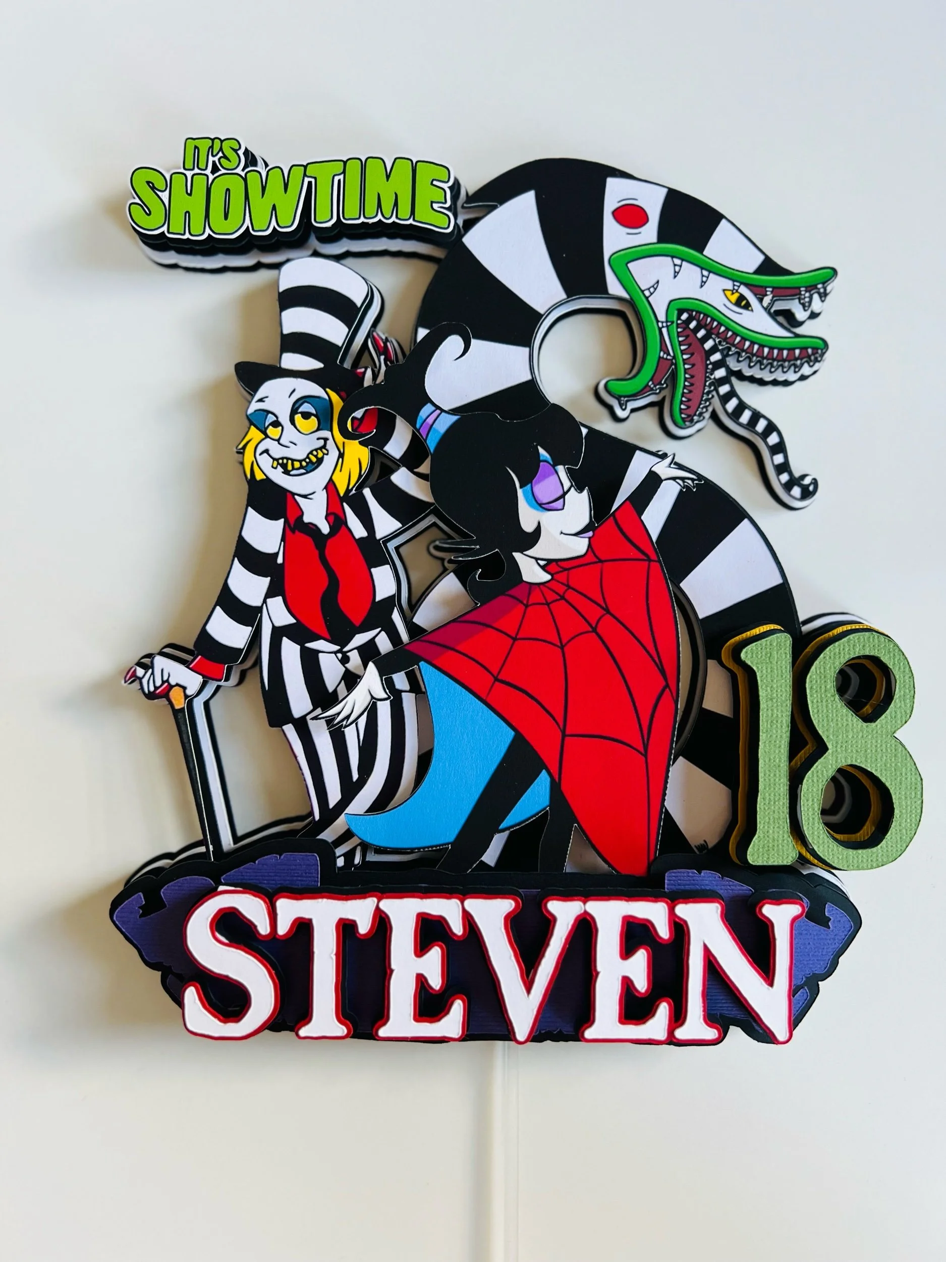 Beetle Juice Cake Topper