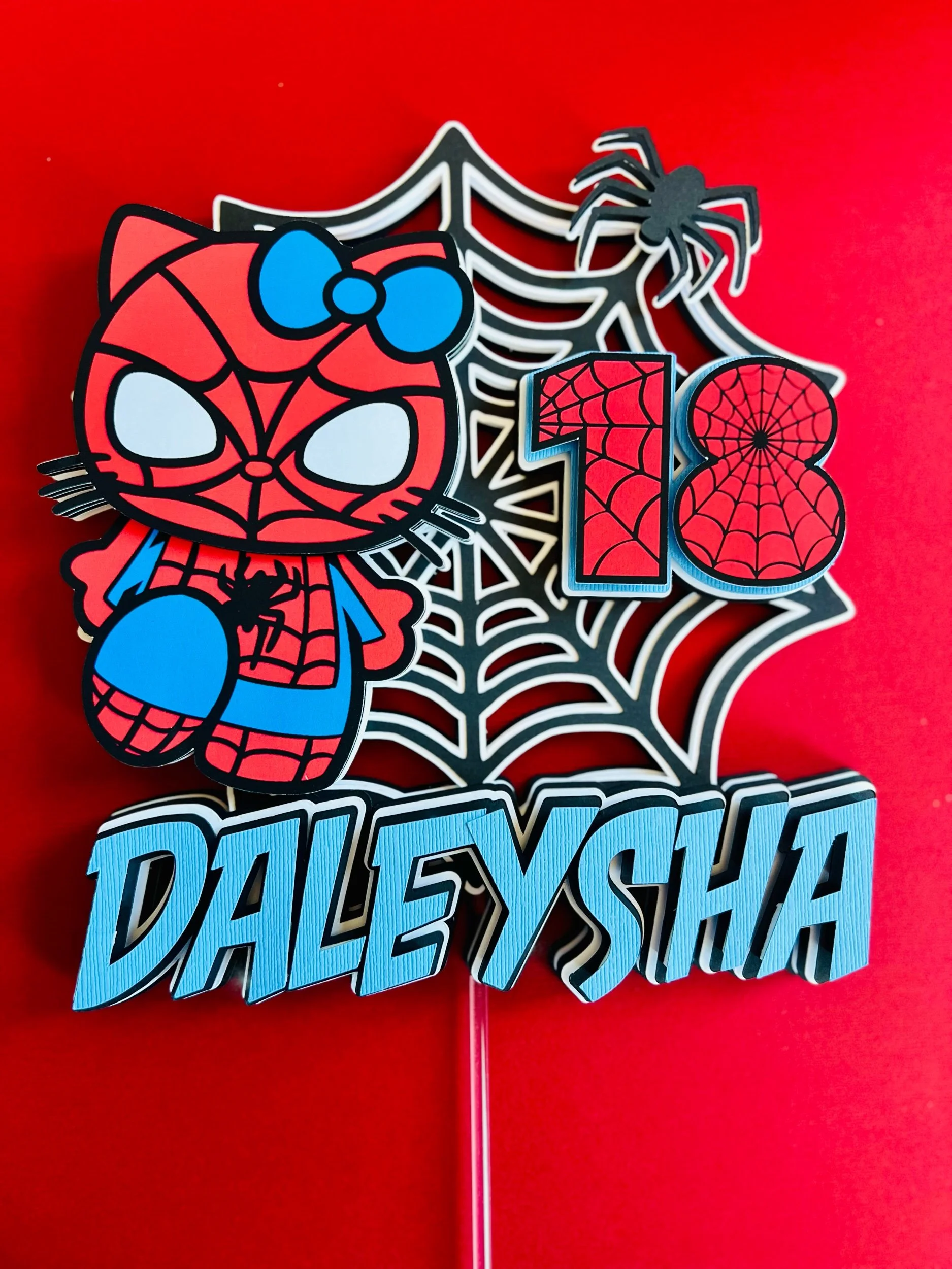 Spiderman cake topper