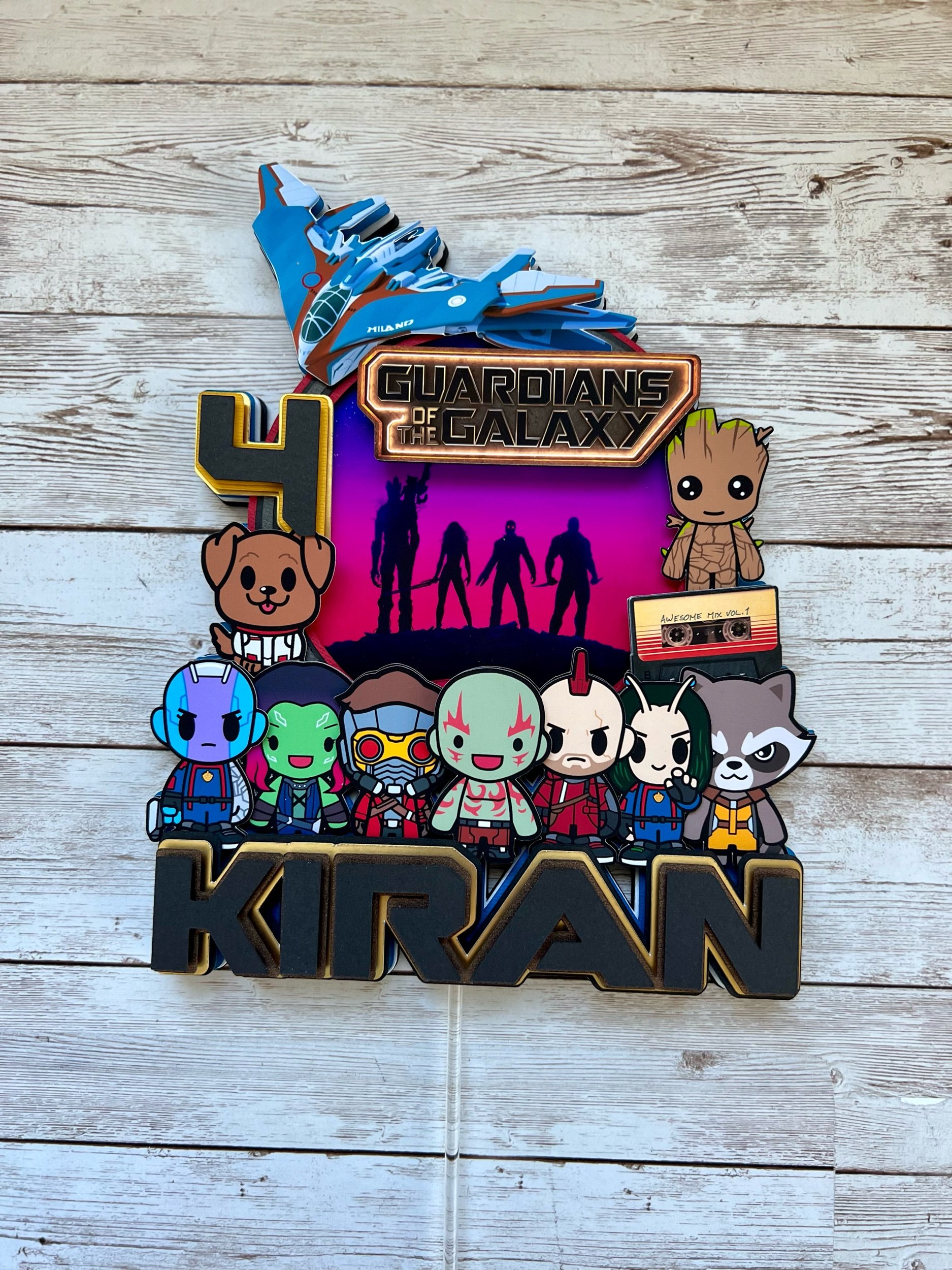 guardians of the galaxy cake topper