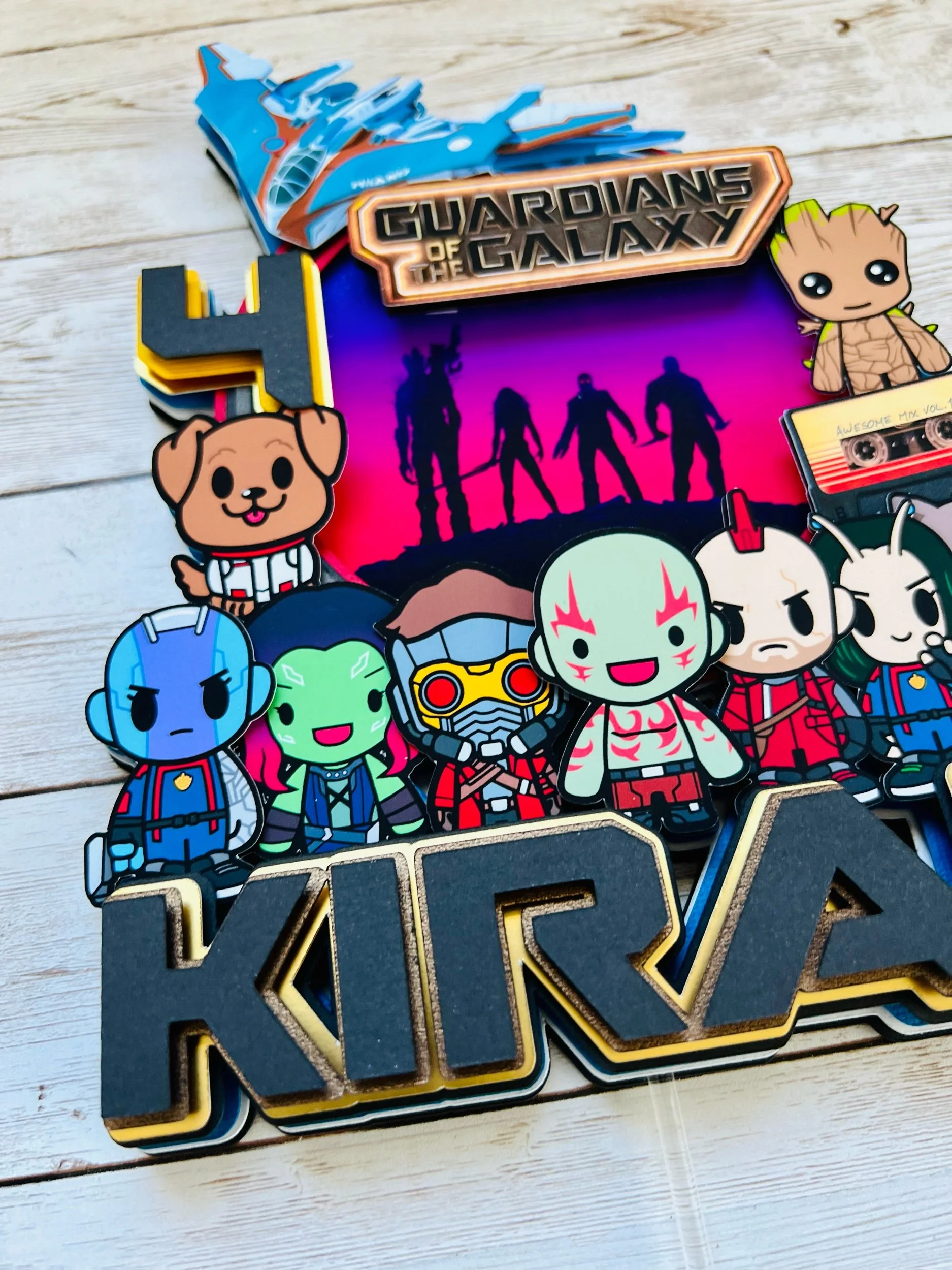 guardians of the galaxy cake topper