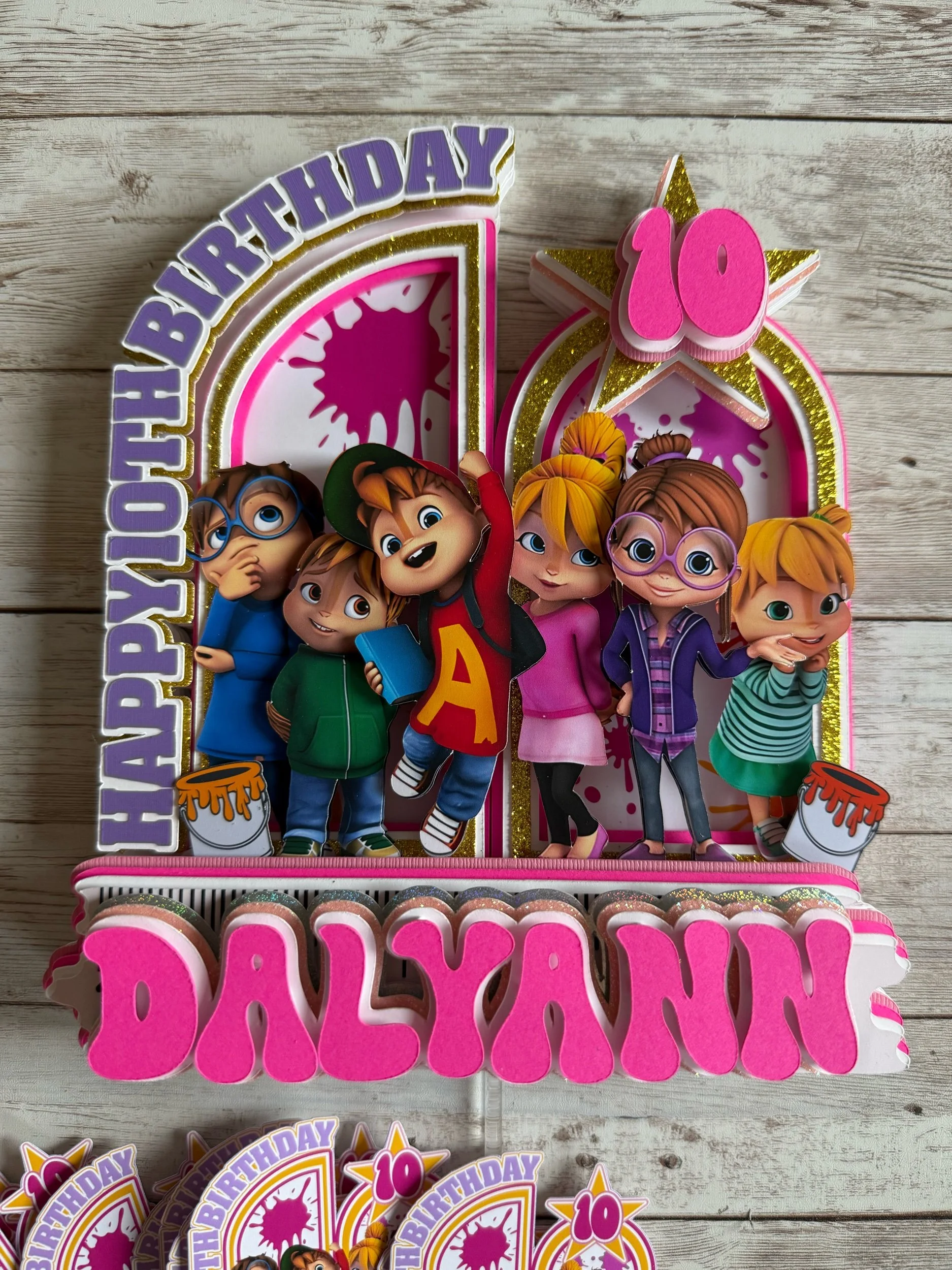 the chipettes cake topper