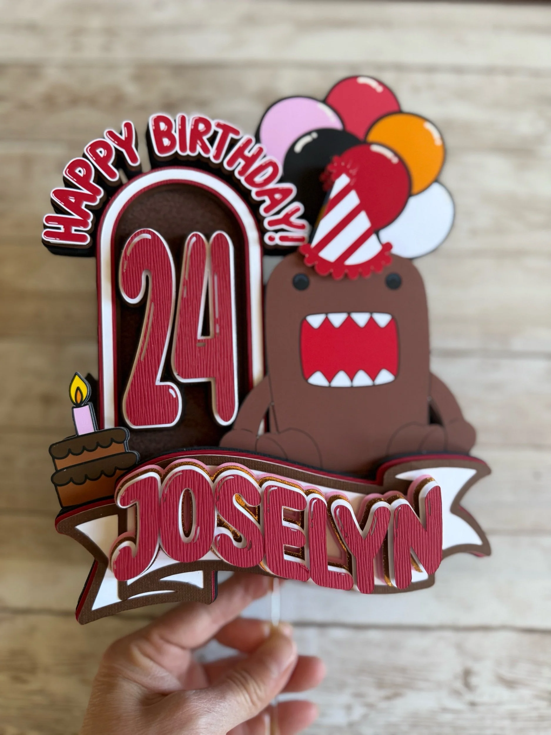 domo cake topper