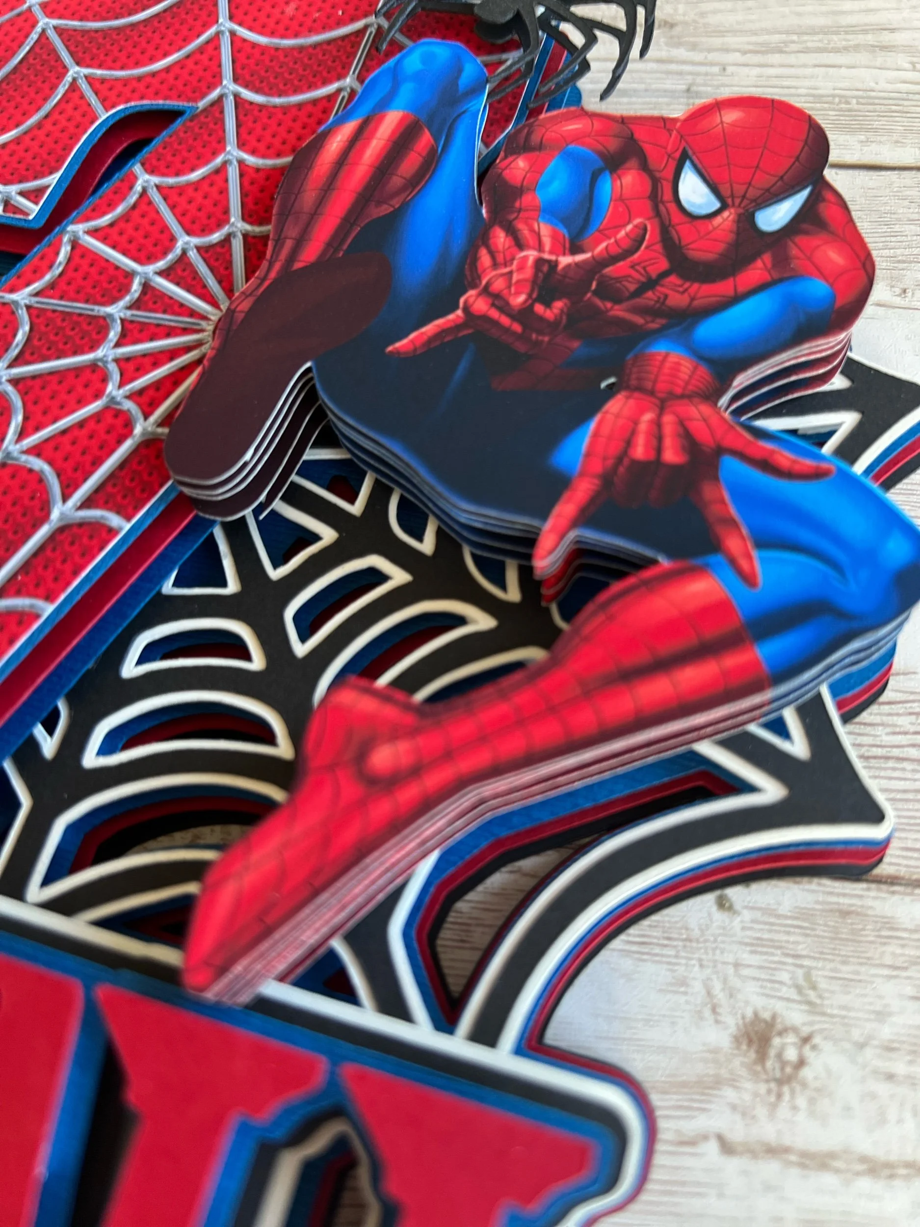 custom spider-man cake topper