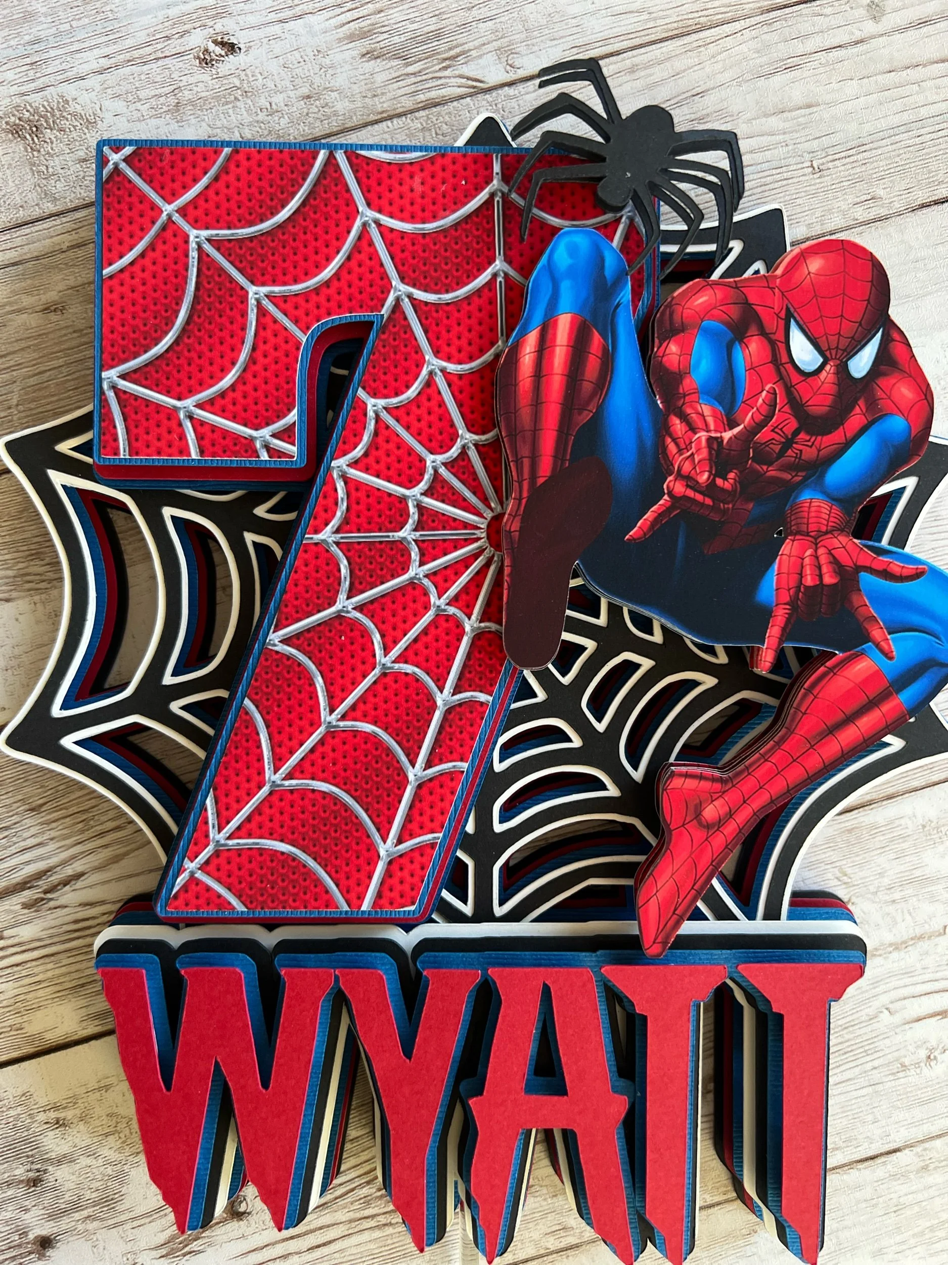 spiderman cake topper