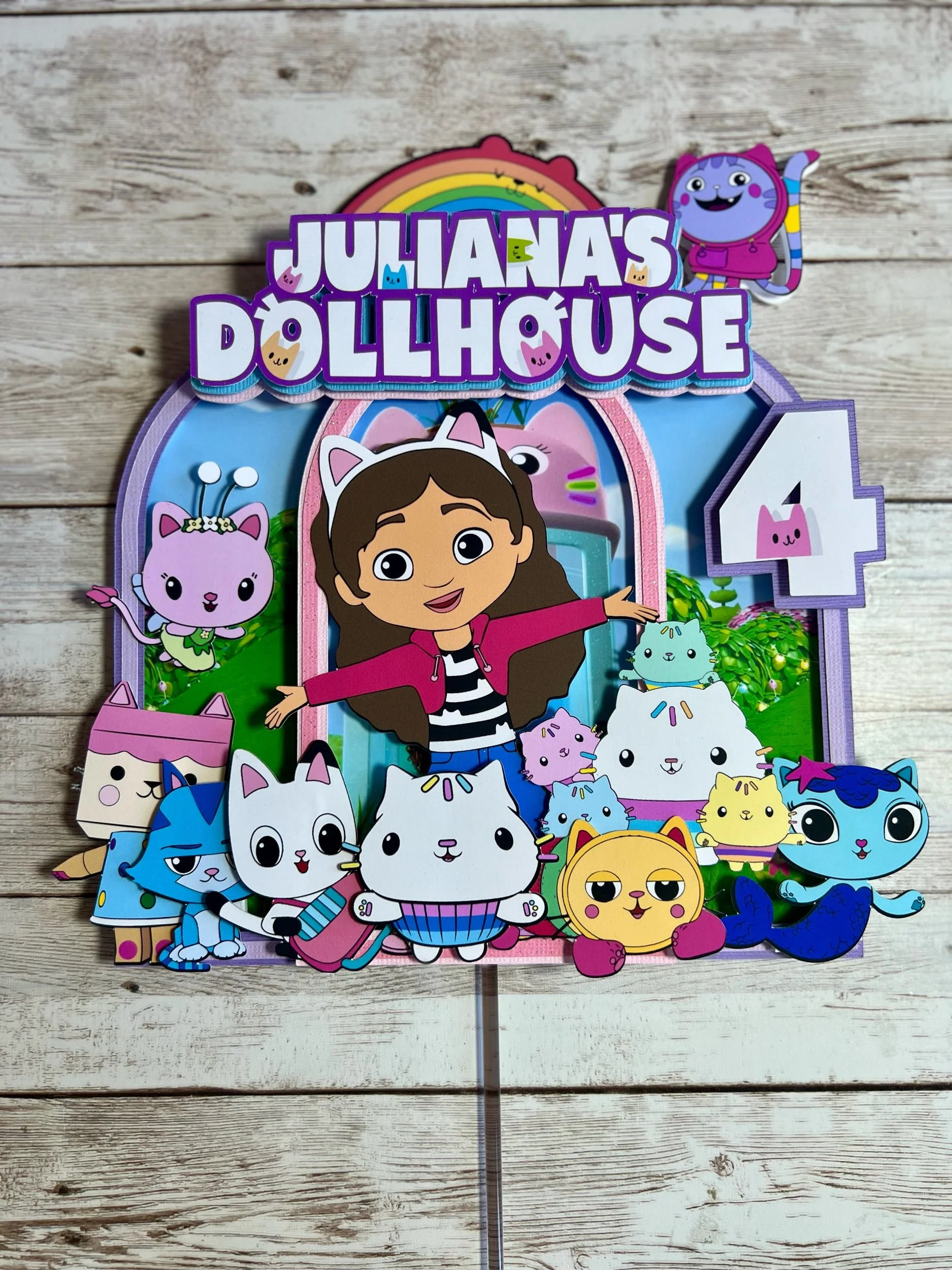 gaby's dollhouse cake topper
