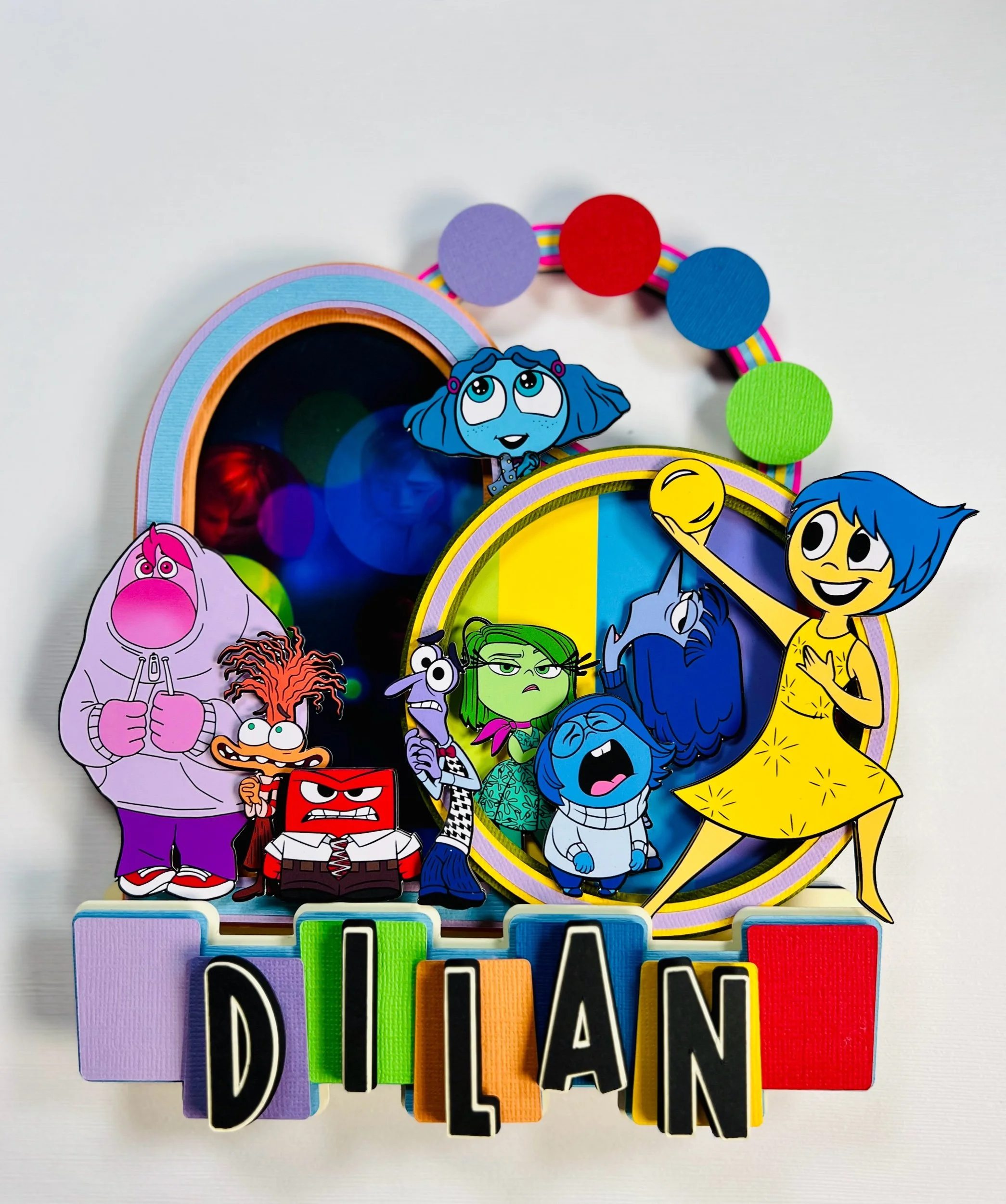 Inside out Cake topper