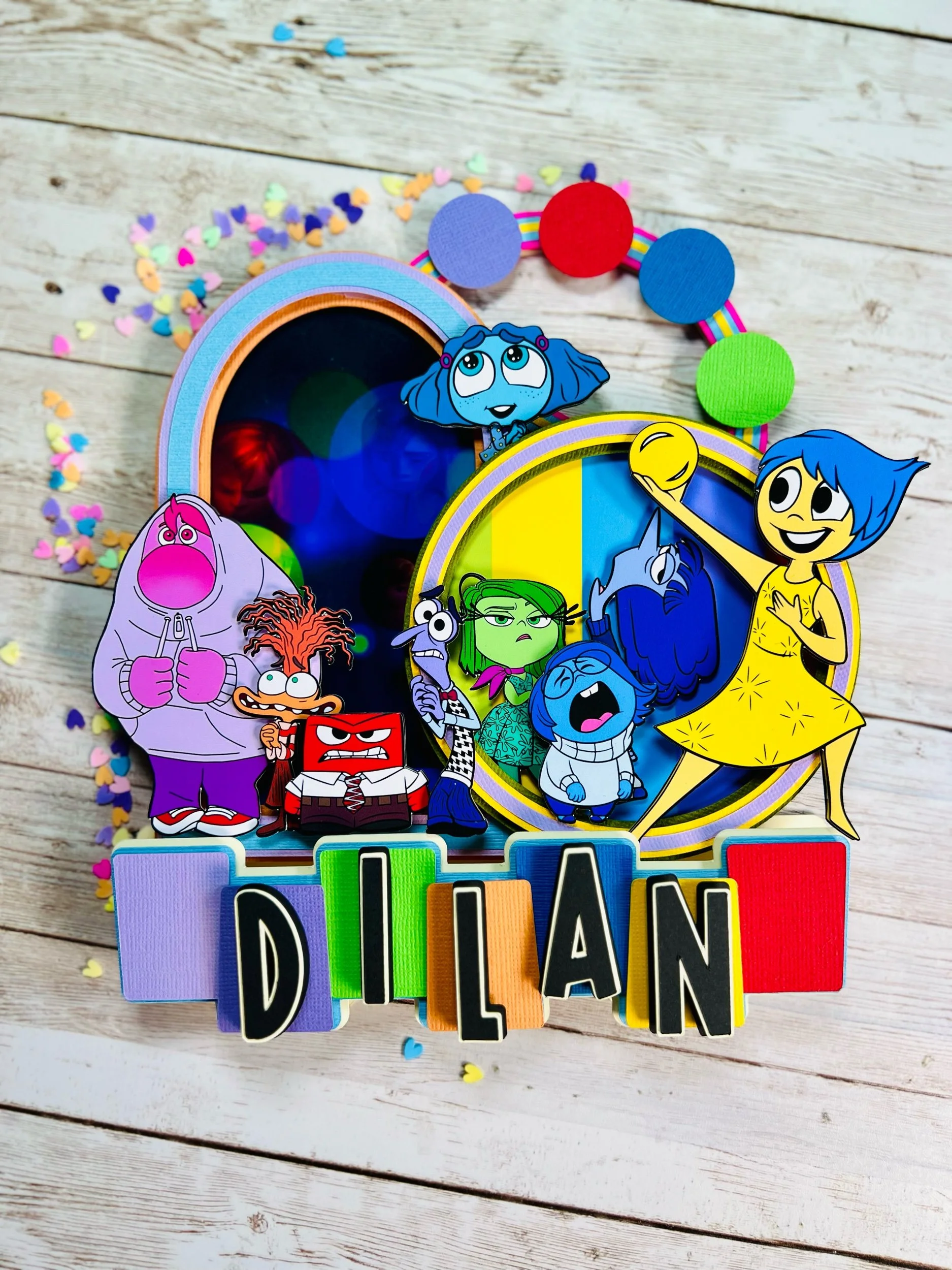 Inside out Cake topper