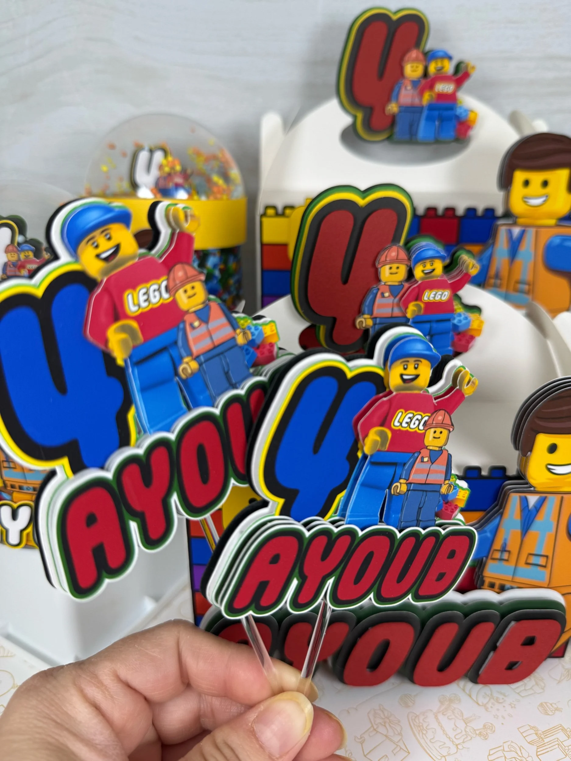 lego cupcake toppers