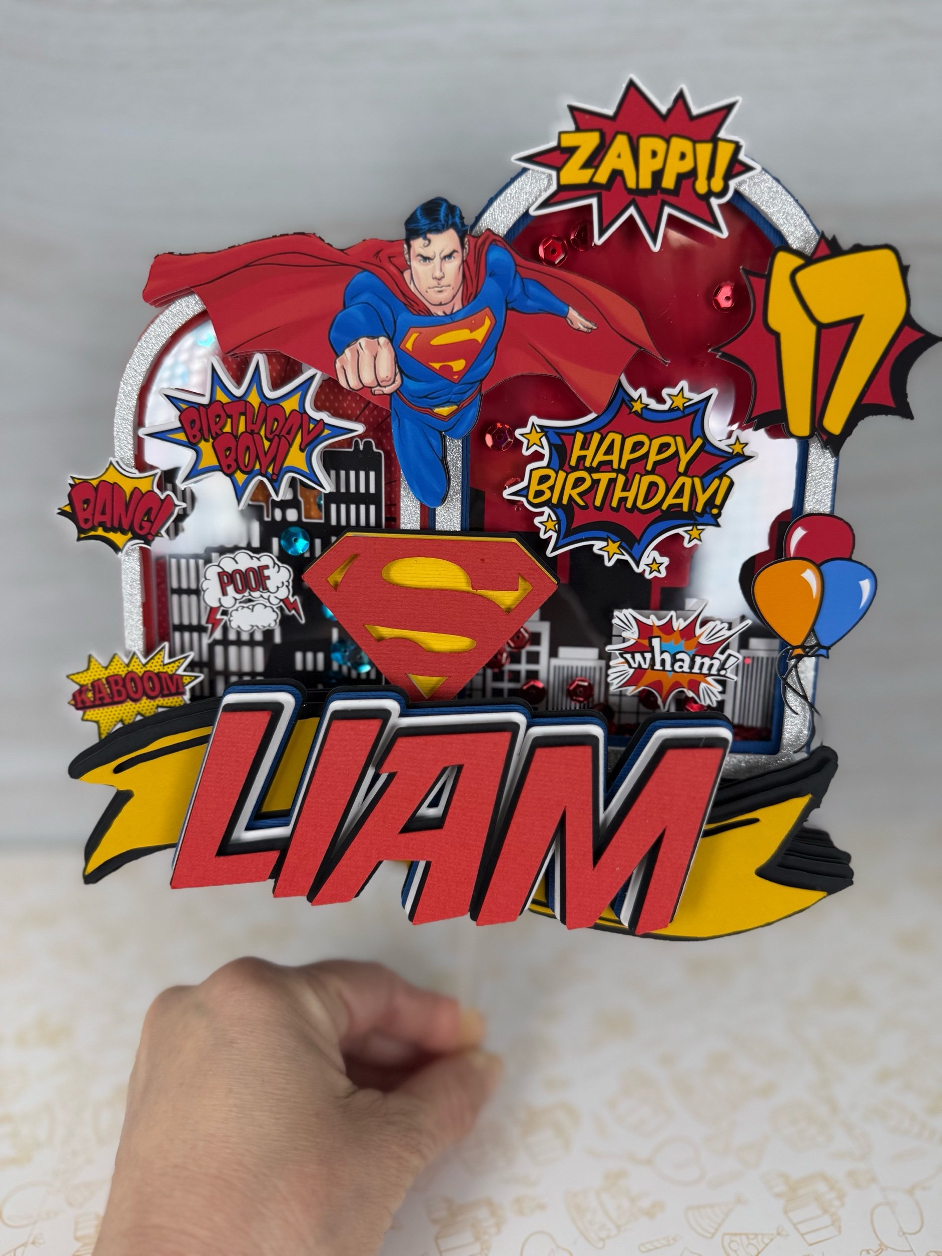 superman cake topper