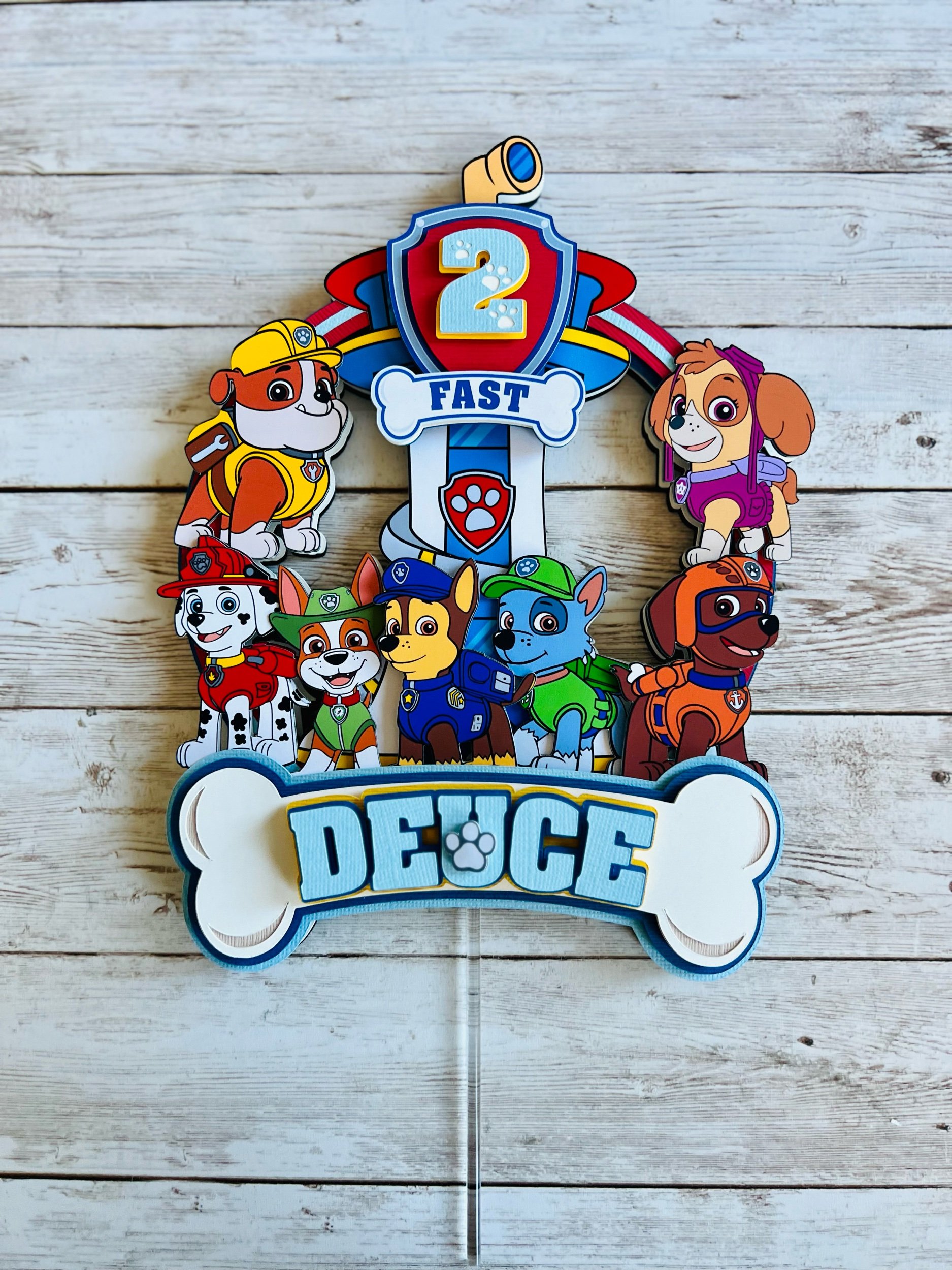 paw patrol cake topper